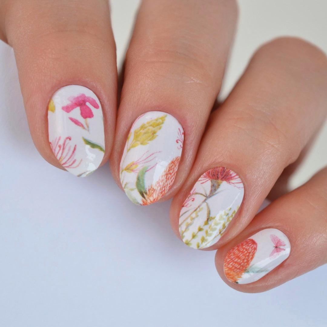 Garden Party | Floral Australian Natives Nail Polish Wrap