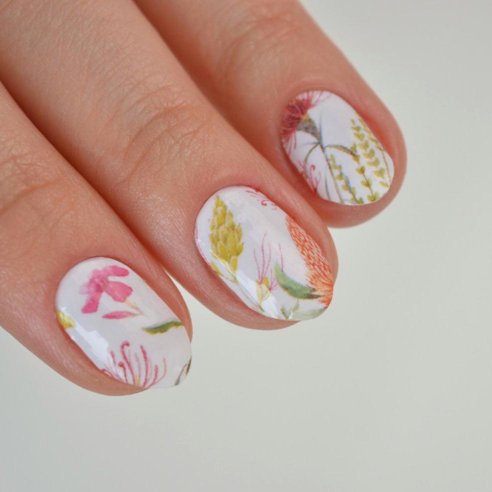 Garden Party | Floral Australian Natives Nail Polish Wrap
