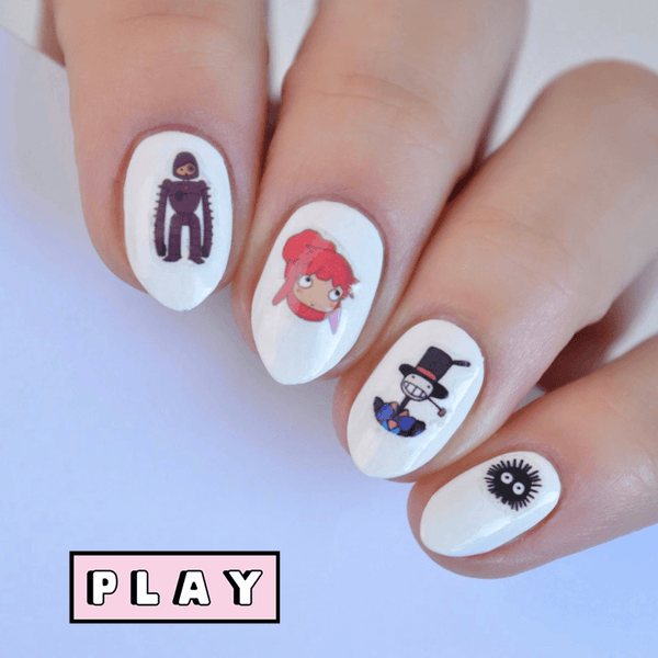 Ghibli PLAY Nail Art Sticker
