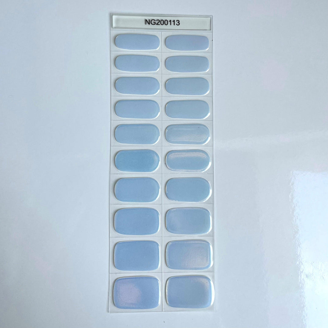 Glass (Blue) | Super Jellies DIY Hard Semi Cured Gel Nail Wraps