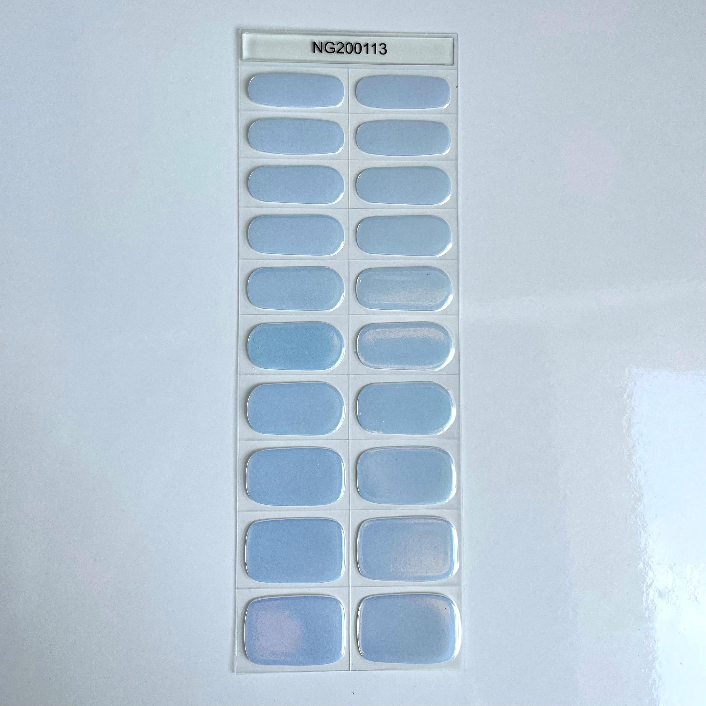 Glass (Blue) | Super Jellies DIY Hard Semi Cured Gel Nail Wraps