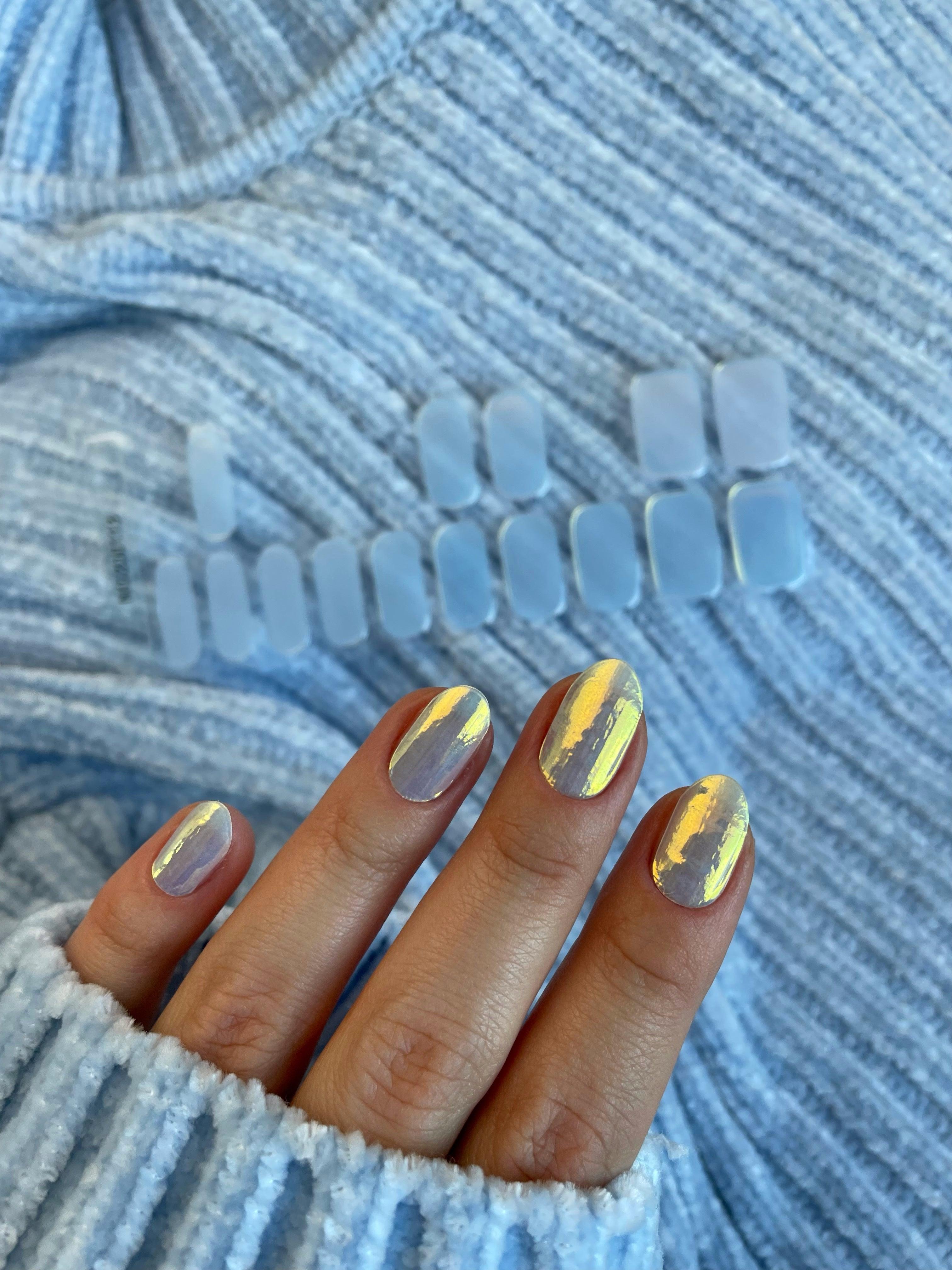 Glass (Blue) | Super Jellies DIY Hard Semi Cured Gel Nail Wraps