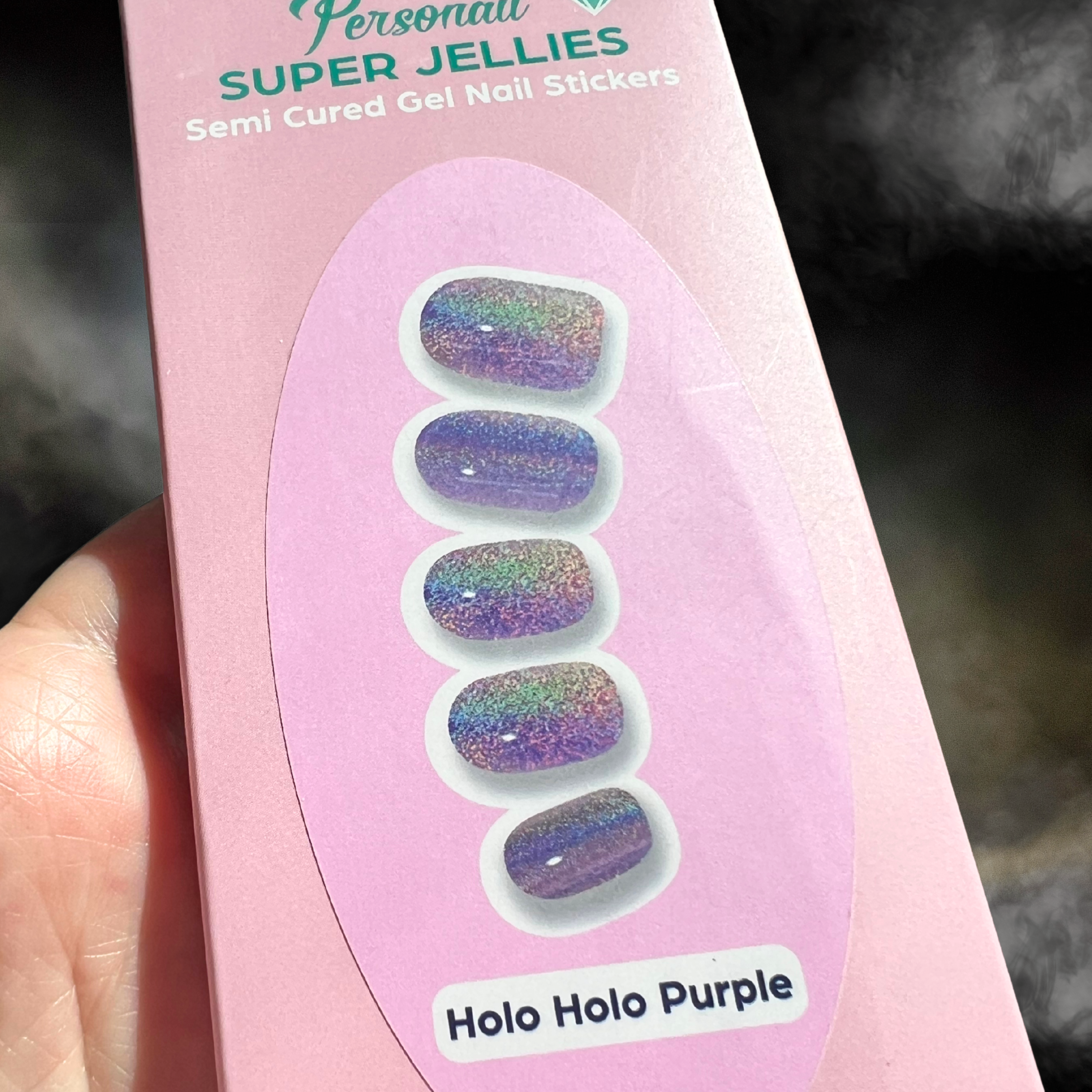 Holo Holo Purple | Super Jellies DIY Hard Semi Cured Gel Nail Wraps