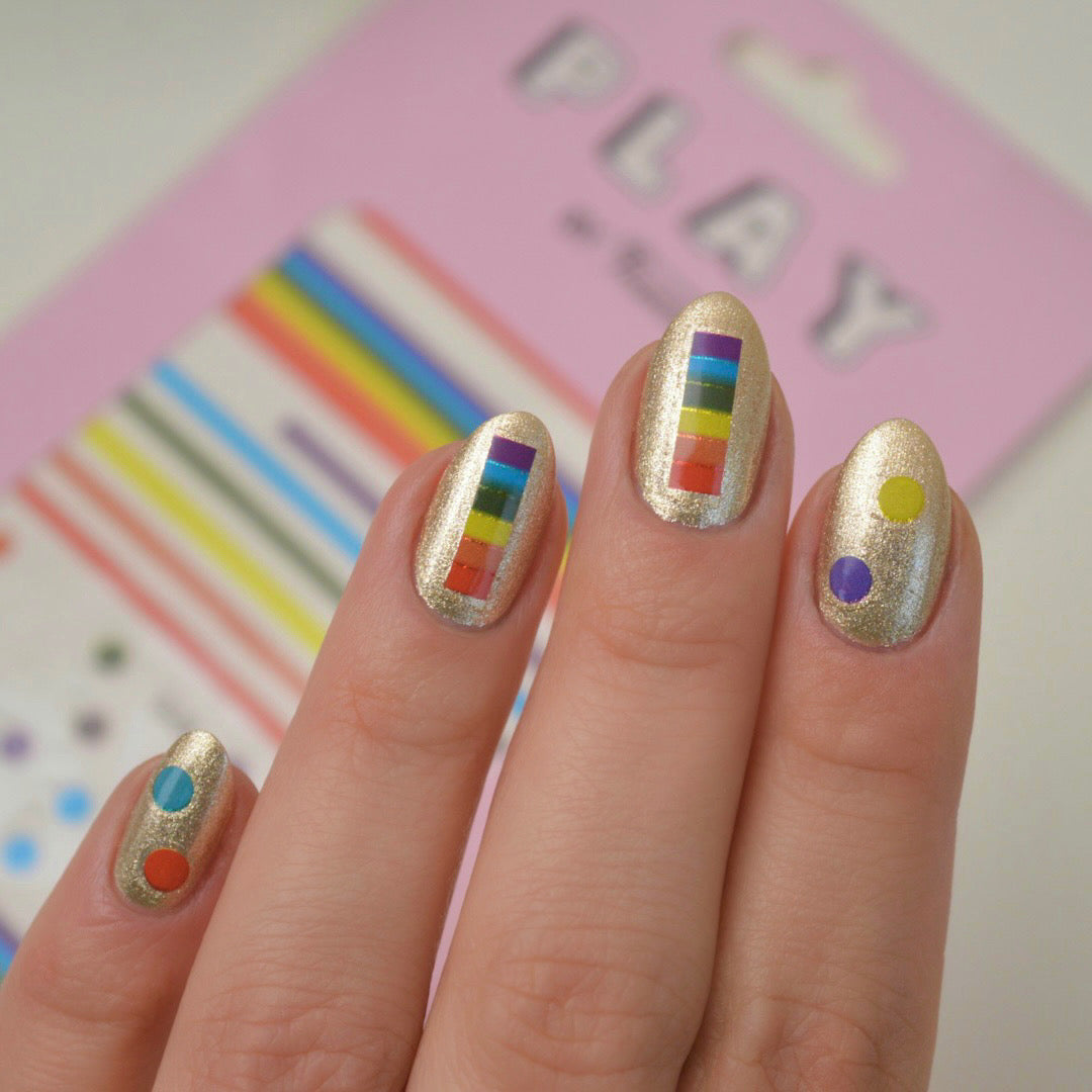 Pride Rainbow PLAY Nail Art Sticker