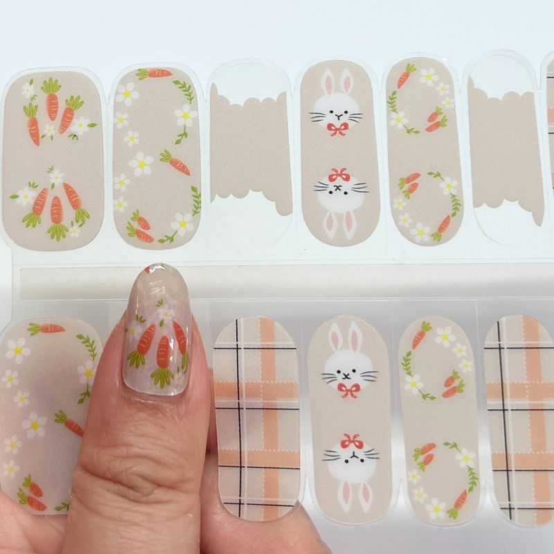Easter Bunny Jellies DIY Semi Cured Gel Nail Wraps