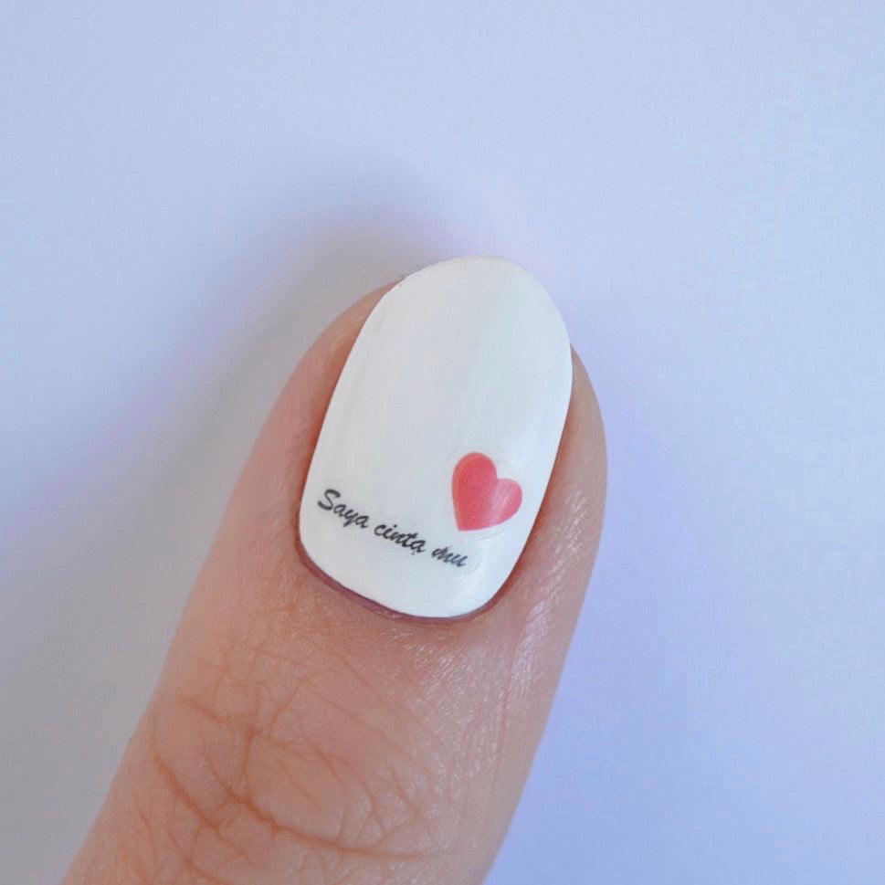 Rainbow Heart PLAY Nail Art Sticker