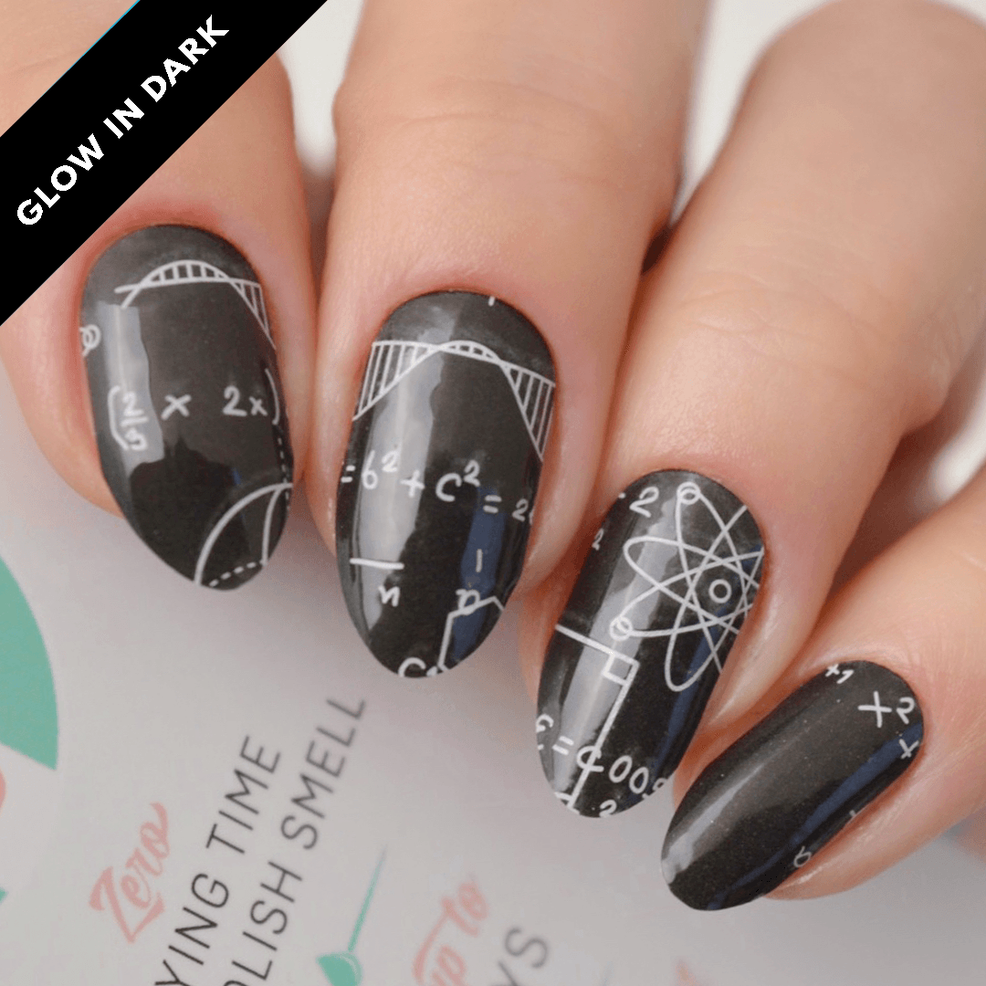 Science Nails Glow in the dark Science Experiment nail wraps. – Personail