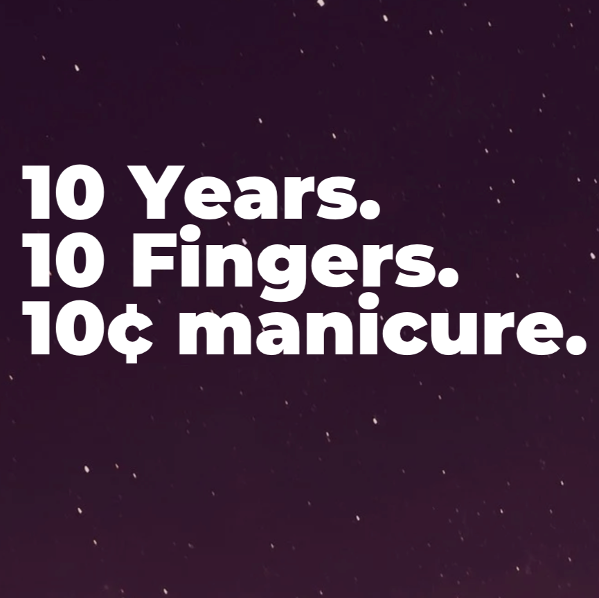 10¢ Nail Wrap (ONE PER CUSTOMER) - Only 100 Available