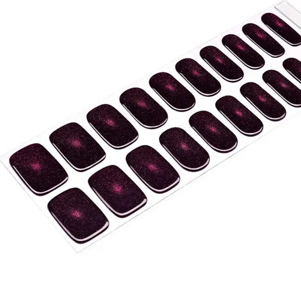 Cat Eye Maroon | Super Jellies DIY Hard Semi Cured Gel Nail Wraps