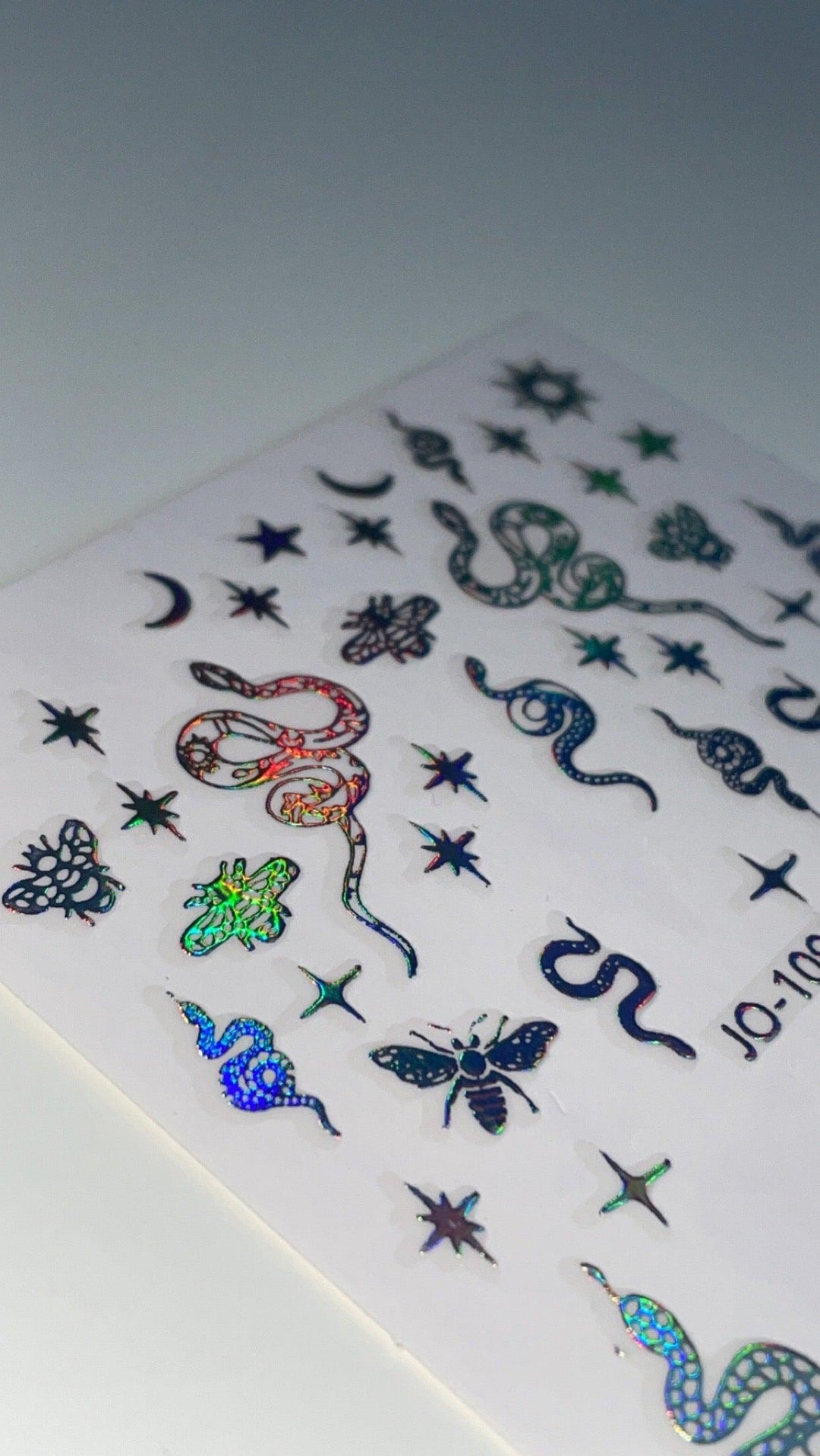 Silver Serpent PLAY Nail Art Sticker