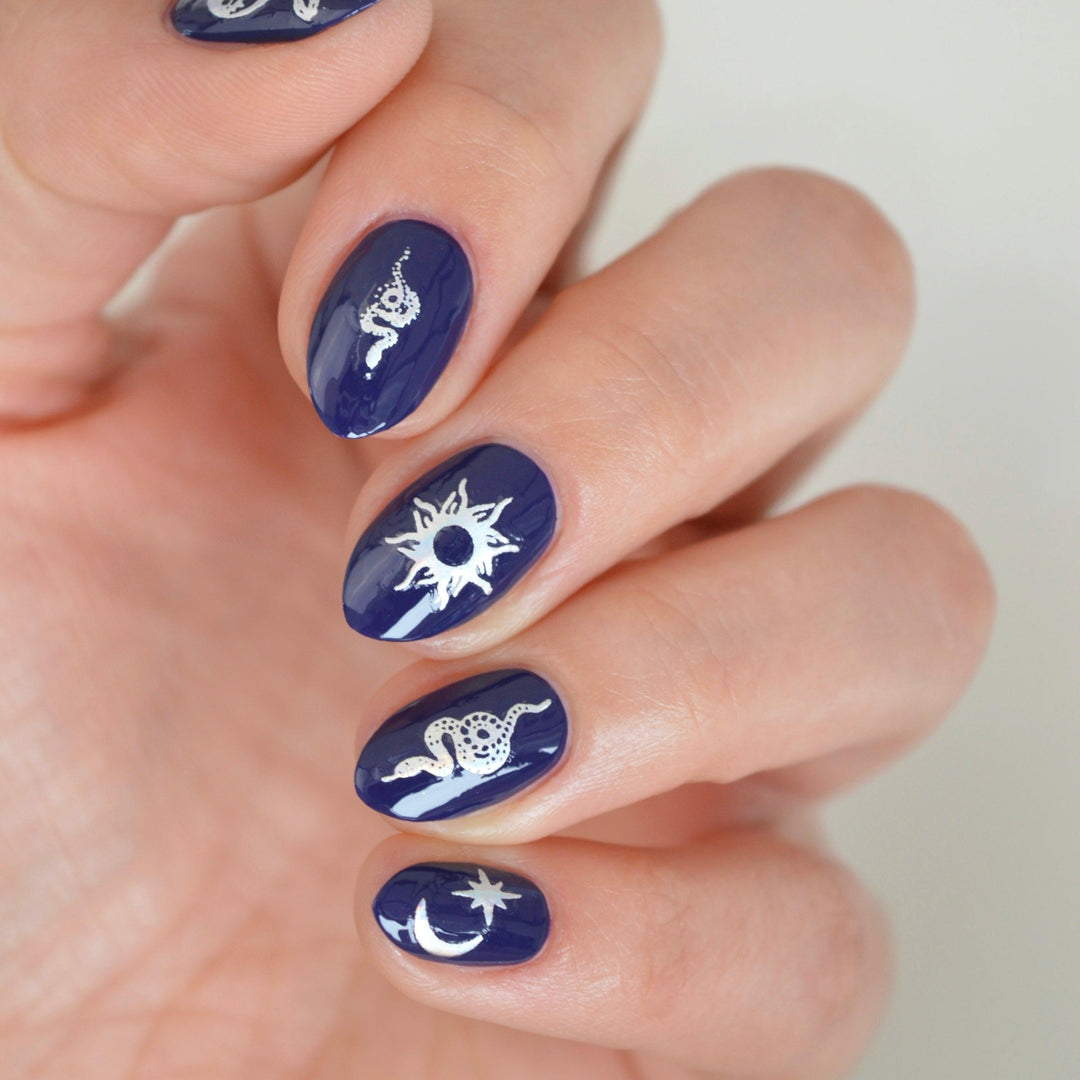 Silver Serpent PLAY Nail Art Sticker