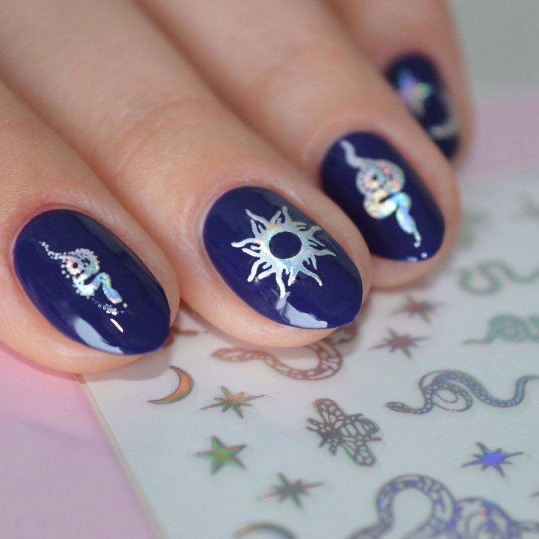 Silver Serpent PLAY Nail Art Sticker