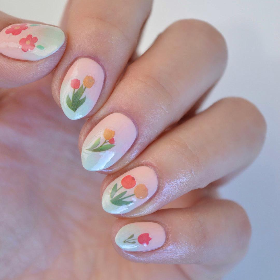 Spring Tulip Flower PLAY Nail Art Sticker