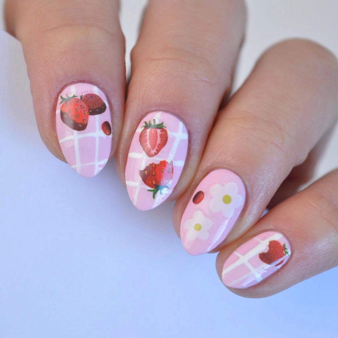 Strawberry PLAY Nail Art Sticker