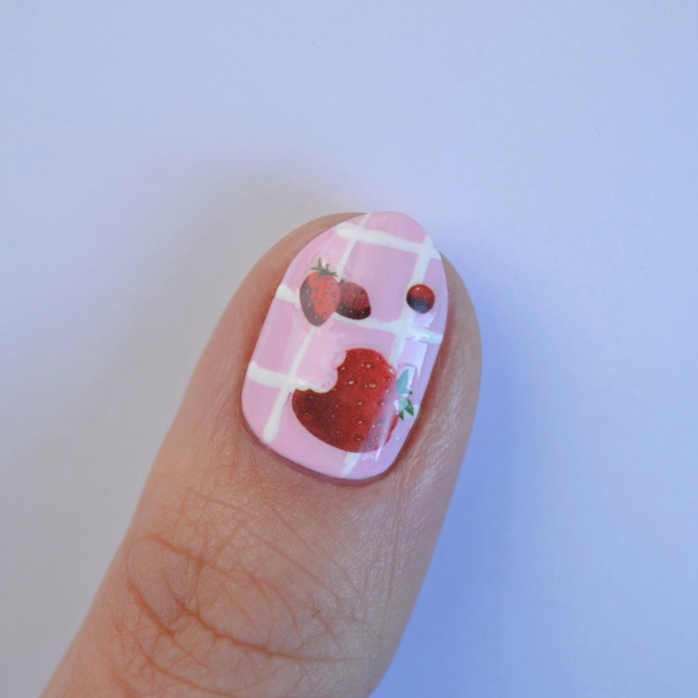 Strawberry PLAY Nail Art Sticker