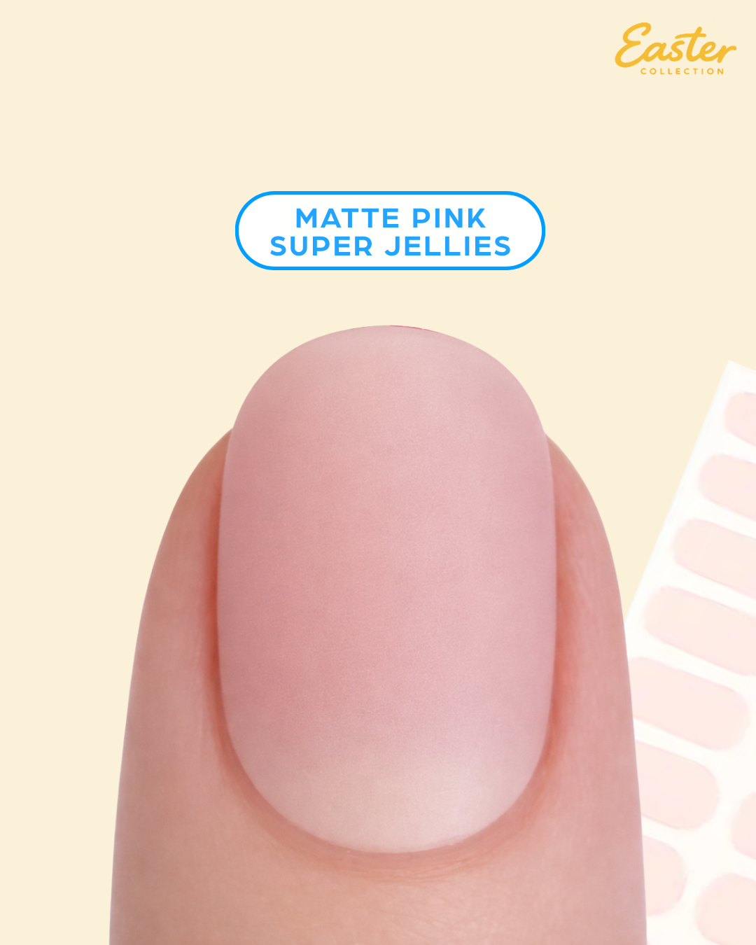 Matte Pink | Super Jellies DIY Hard Semi Cured Gel Nail Wraps