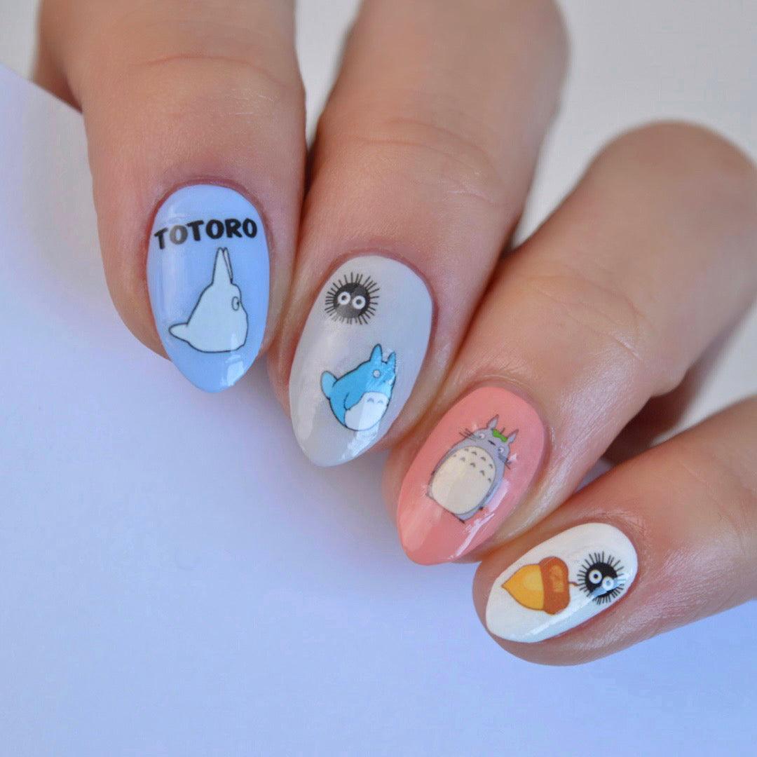 Totoro and Kiki PLAY Nail Art Sticker
