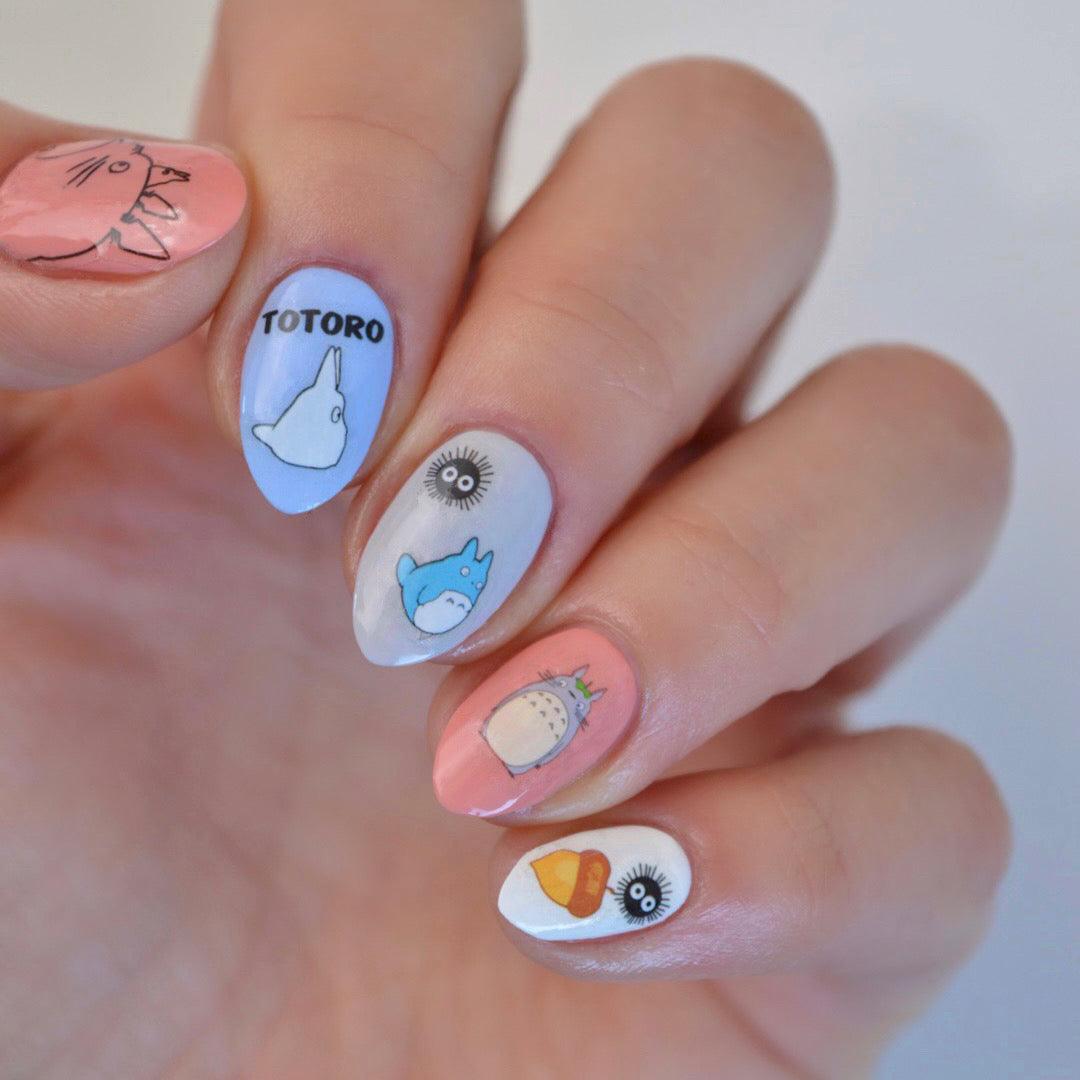 Totoro and Kiki PLAY Nail Art Sticker
