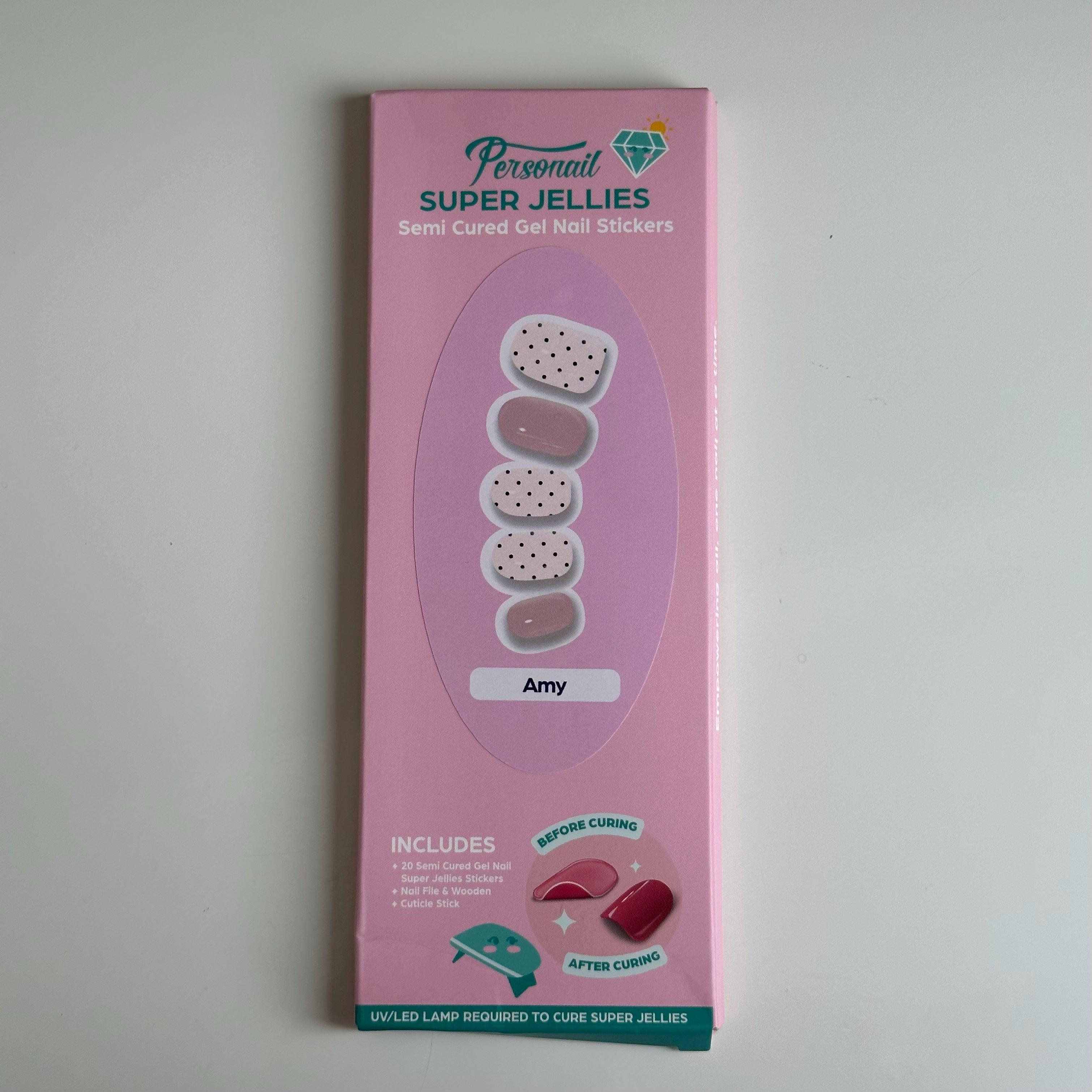 Amy | Super Jellies DIY Hard Semi Cured Gel Nail Wraps