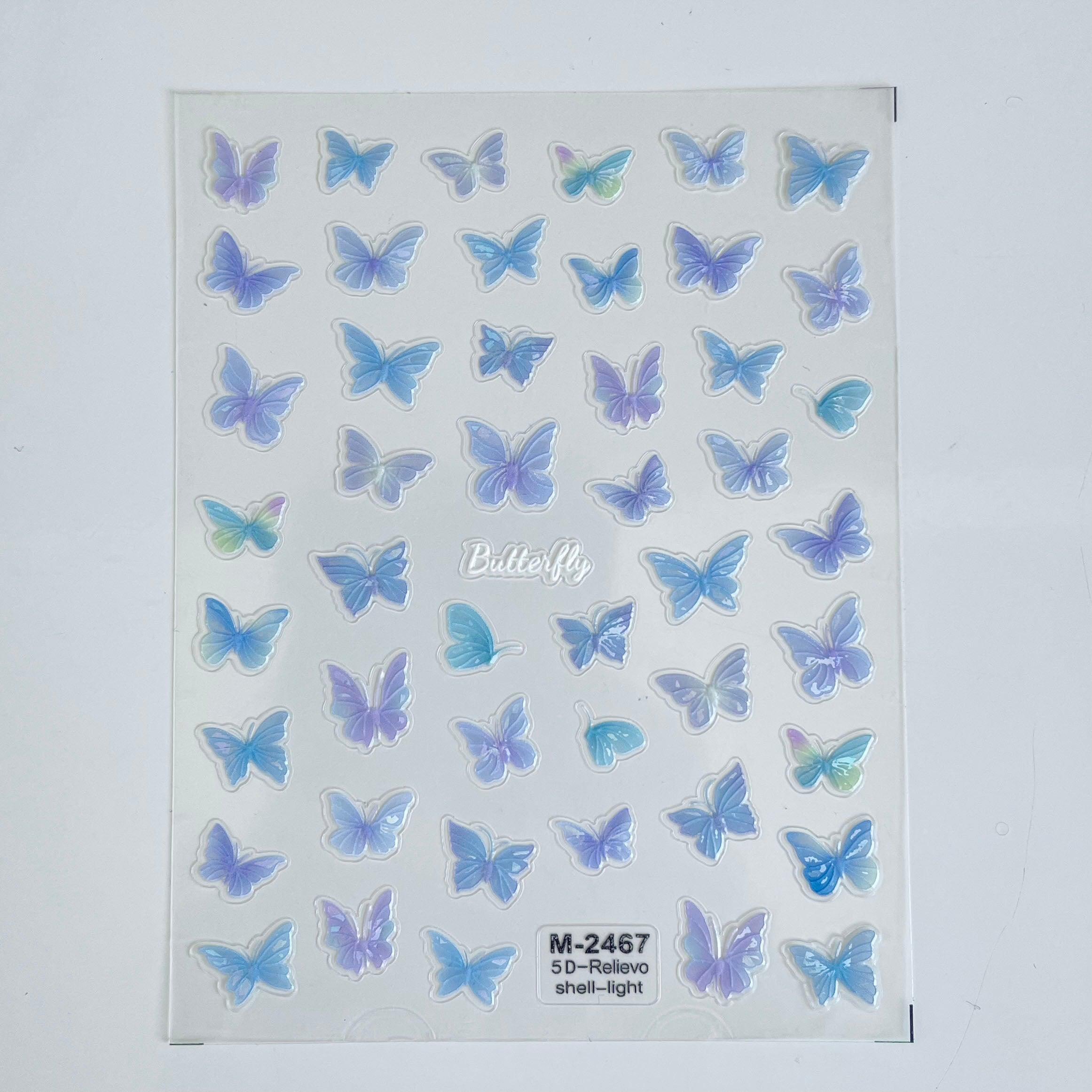 Azure Wings Nail Art Sticker