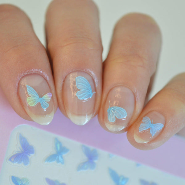 Azure Wings Nail Art Sticker