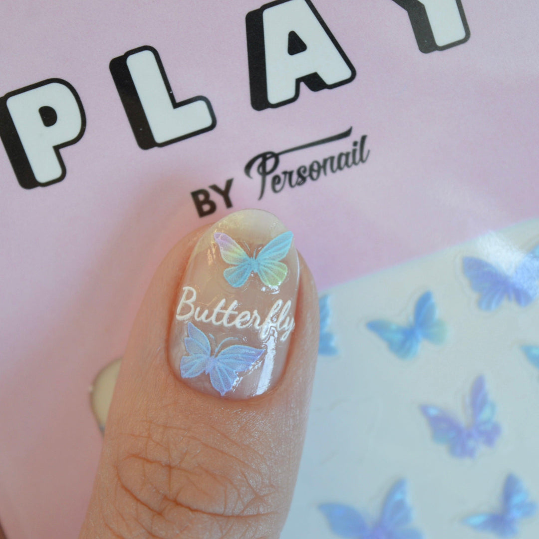 Azure Wings Nail Art Sticker