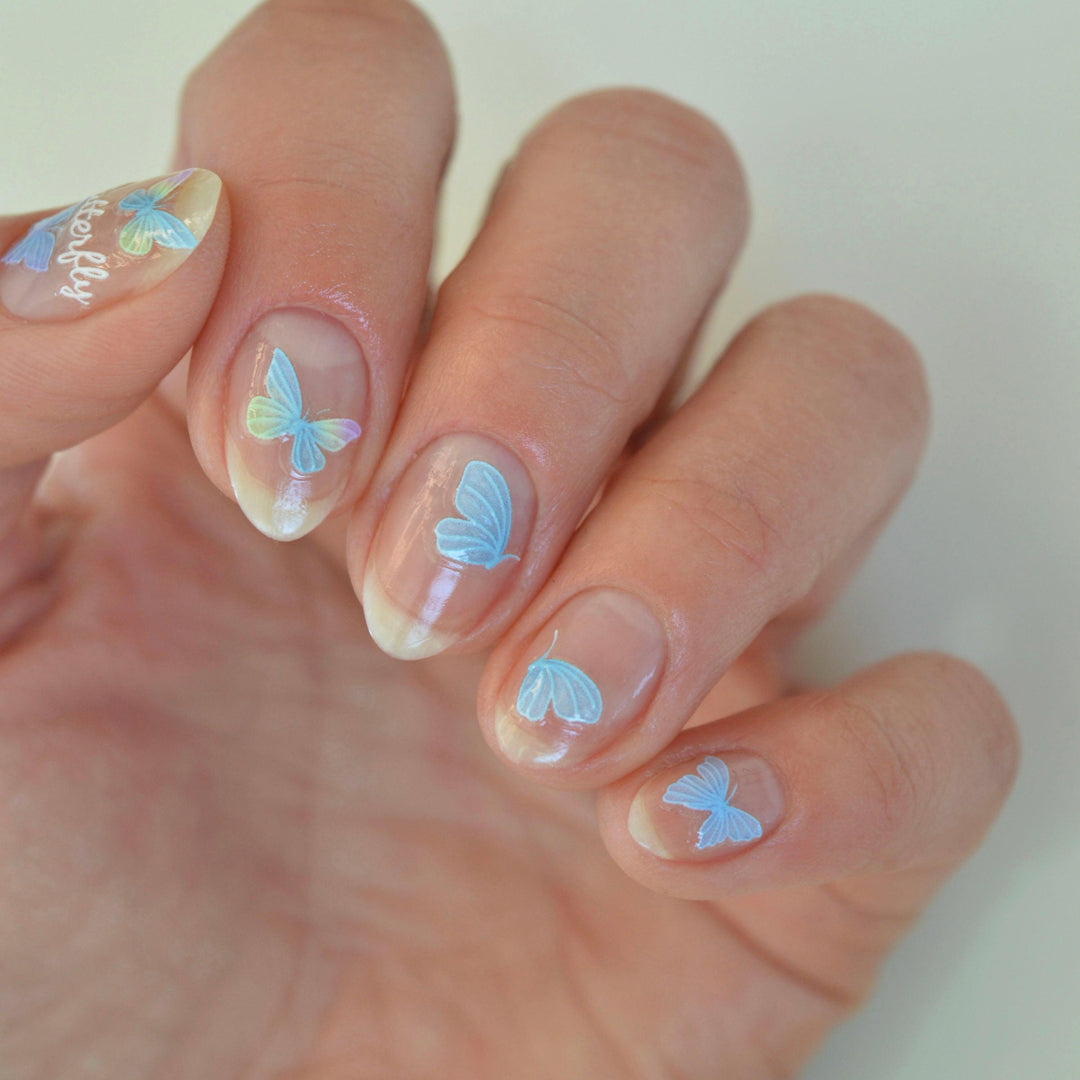 Azure Wings Nail Art Sticker