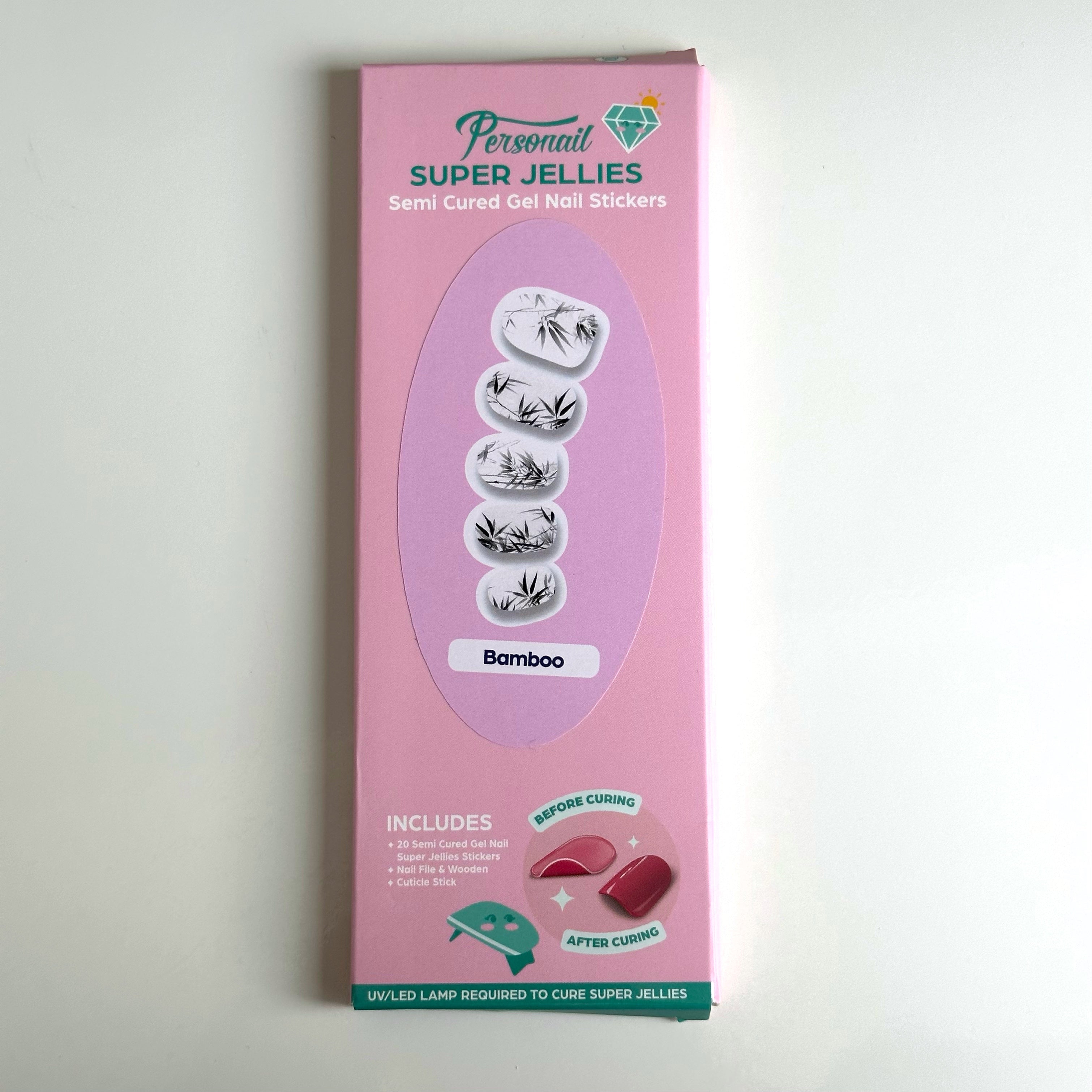 Bamboo | Super Jellies DIY Hard Semi Cured Gel Nail Wraps