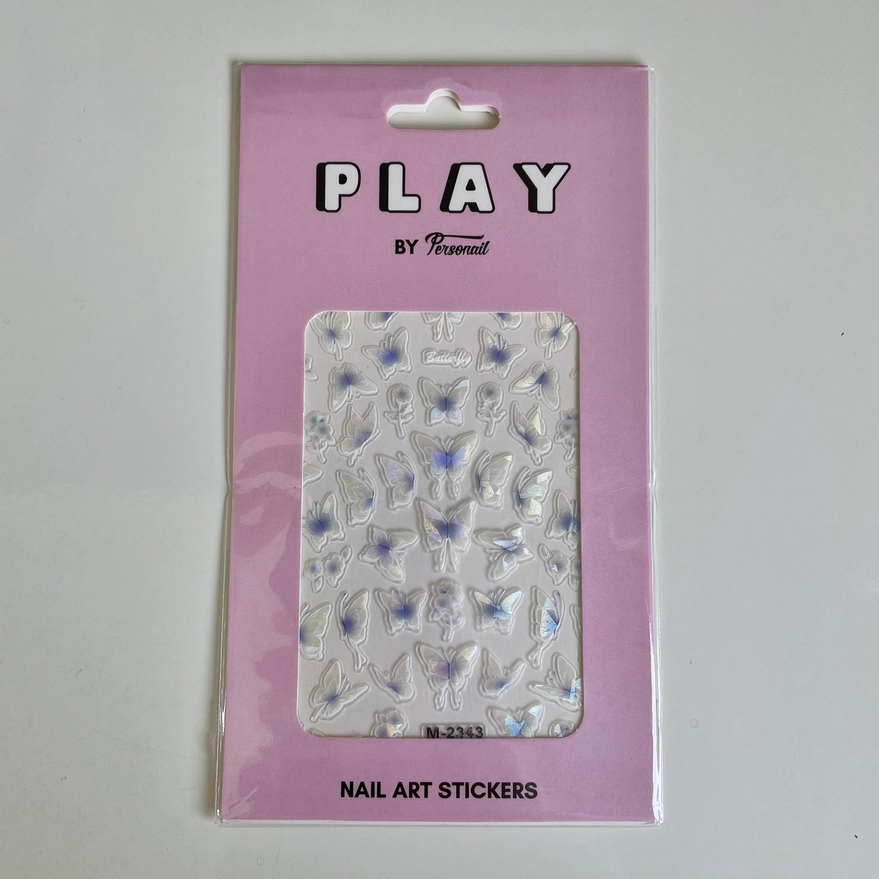 Blue Holofly Nail Art Sticker