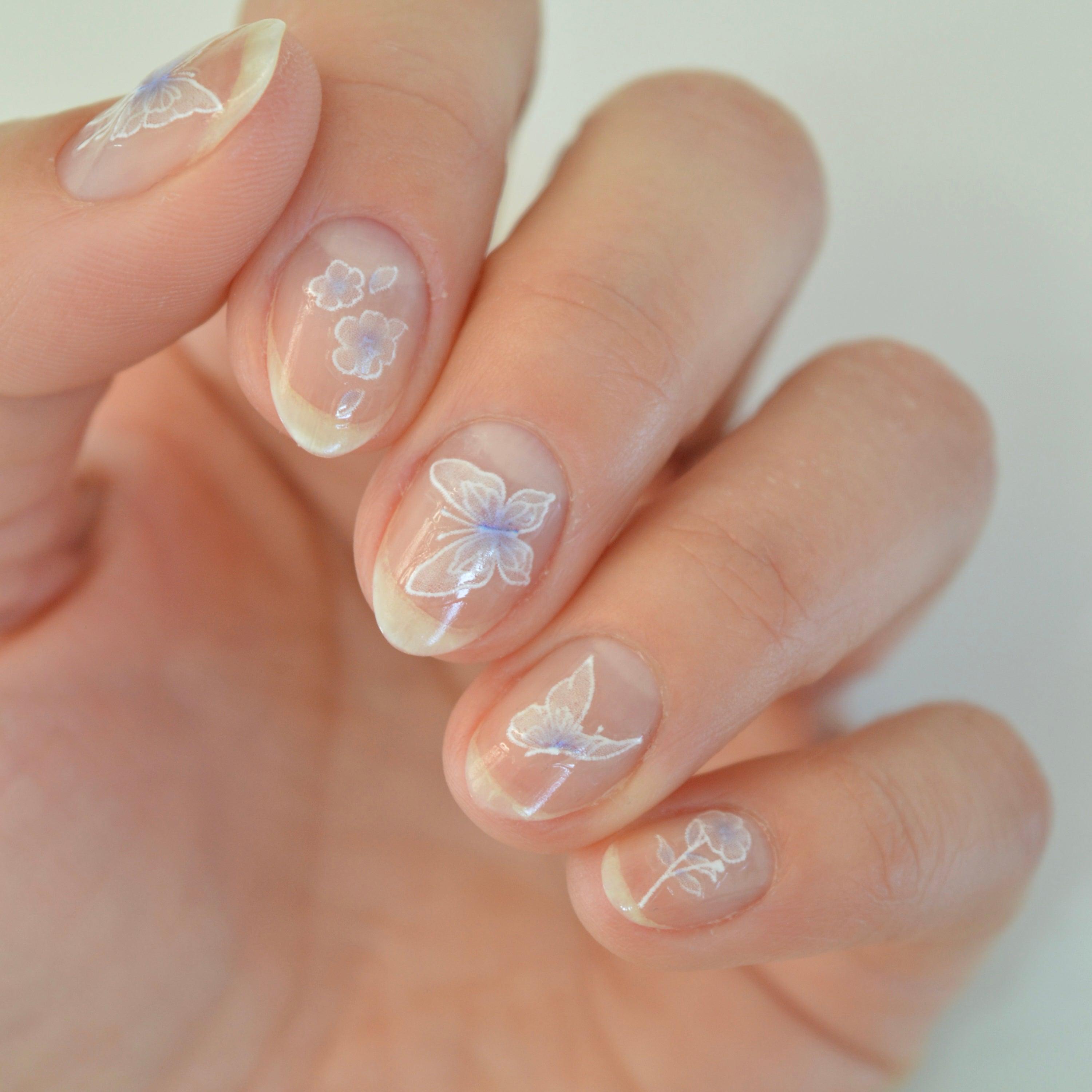 Blue Holofly Nail Art Sticker