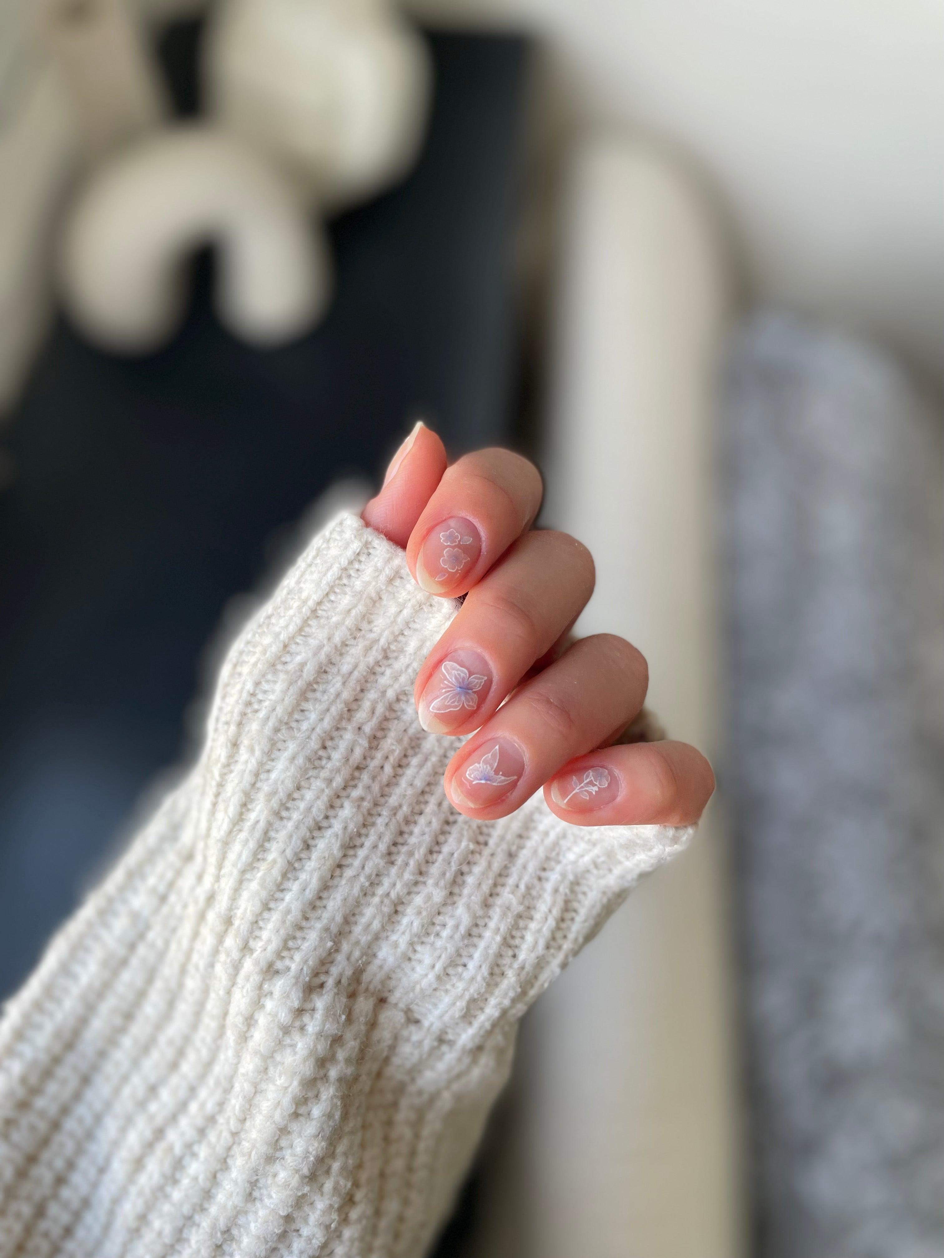 Blue Holofly Nail Art Sticker