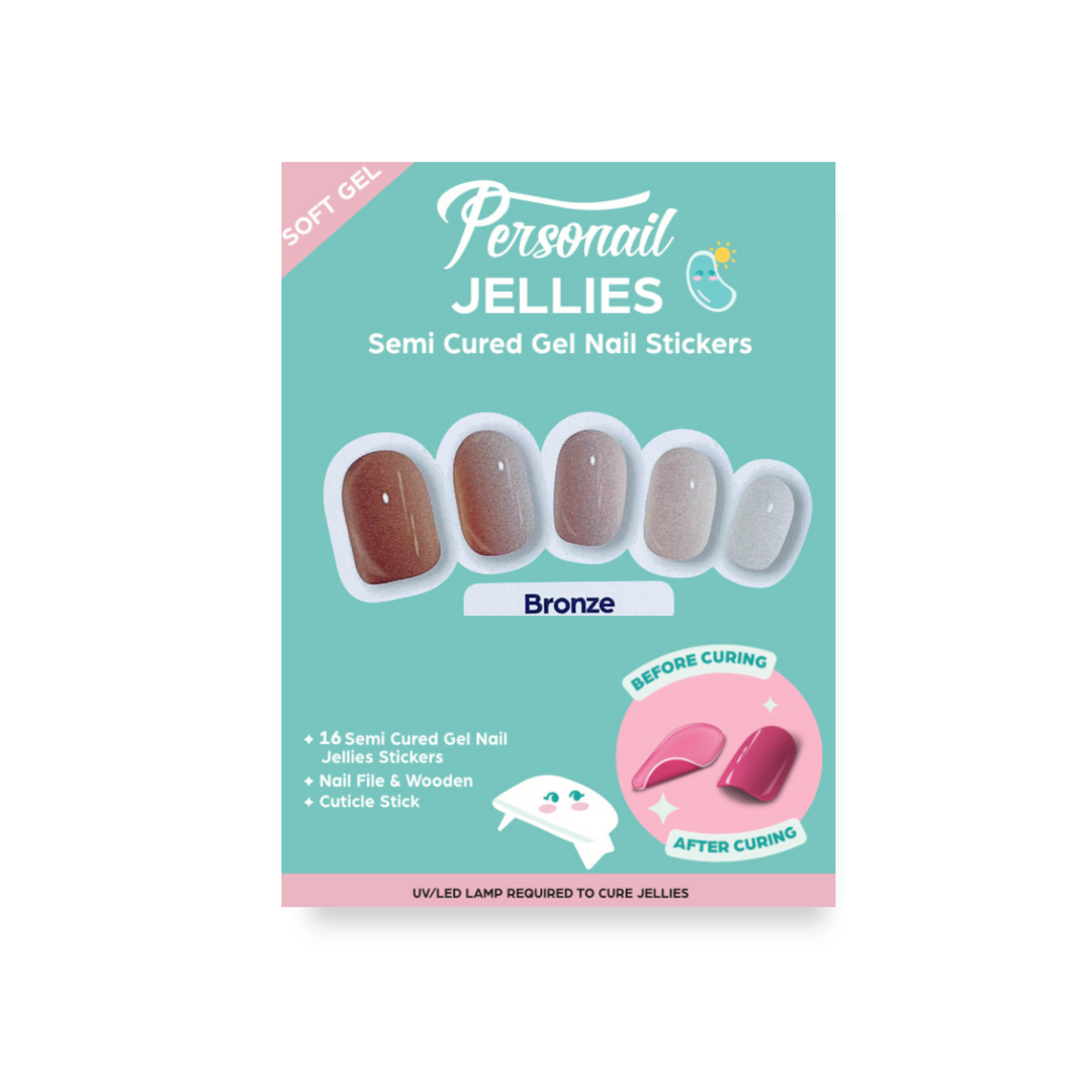 Bronze | Jellies DIY Soft Semi Cured Gel Nail Wraps
