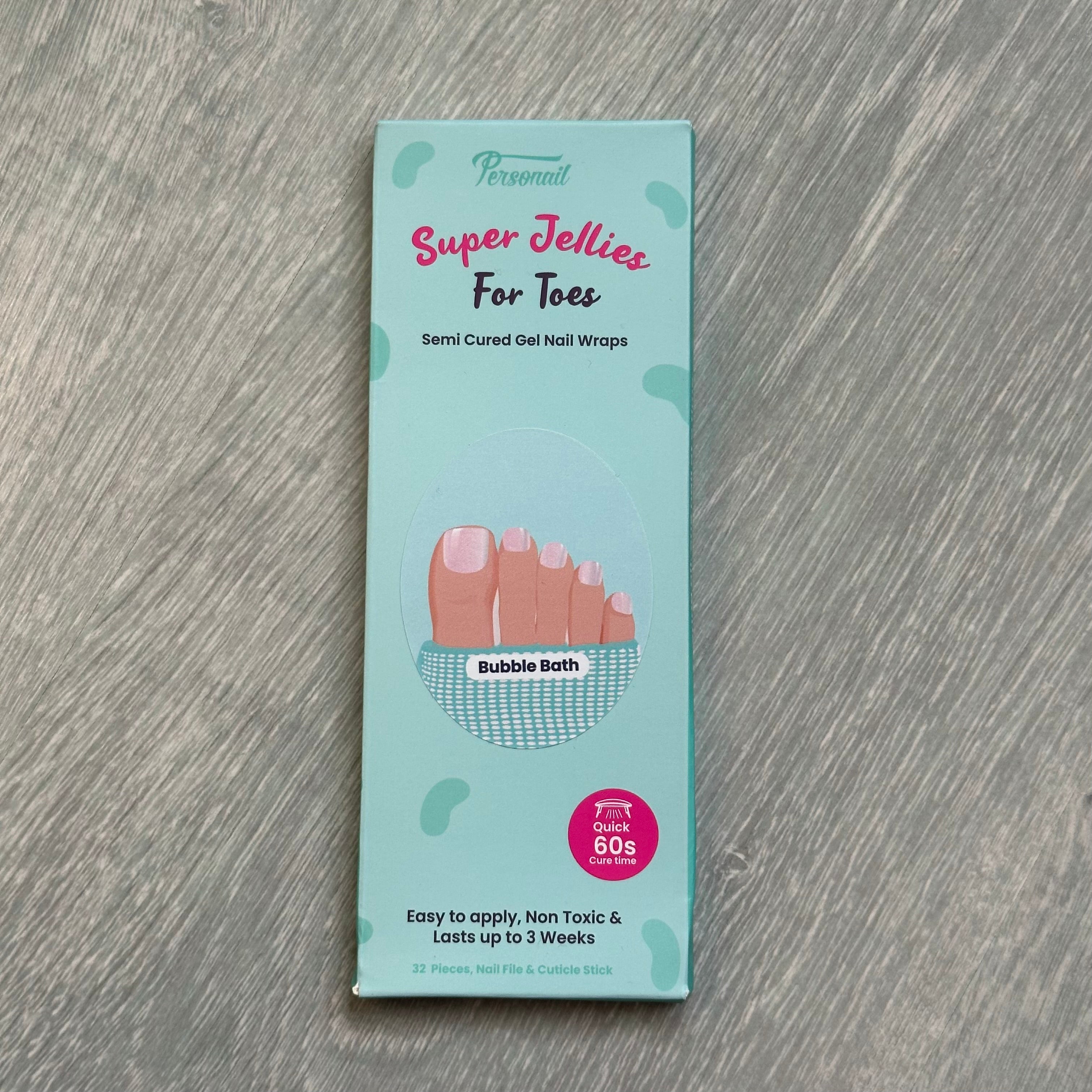 (Pedi/Toes) Bubble Bath Semi Cured Gel Nail Wraps