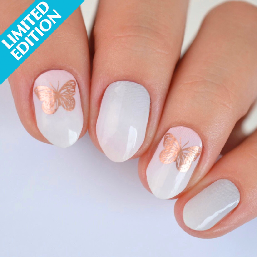Butterfly (Limited) | Rose Gold Ombre Nail Polish Wrap
