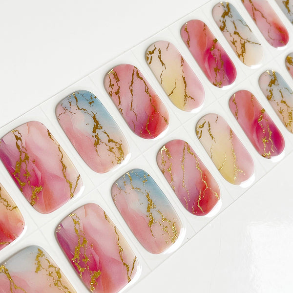 PREORDER 16/6 DISPATCH Calacatta | Super Jellies DIY Hard Semi Cured Gel Nail Wraps