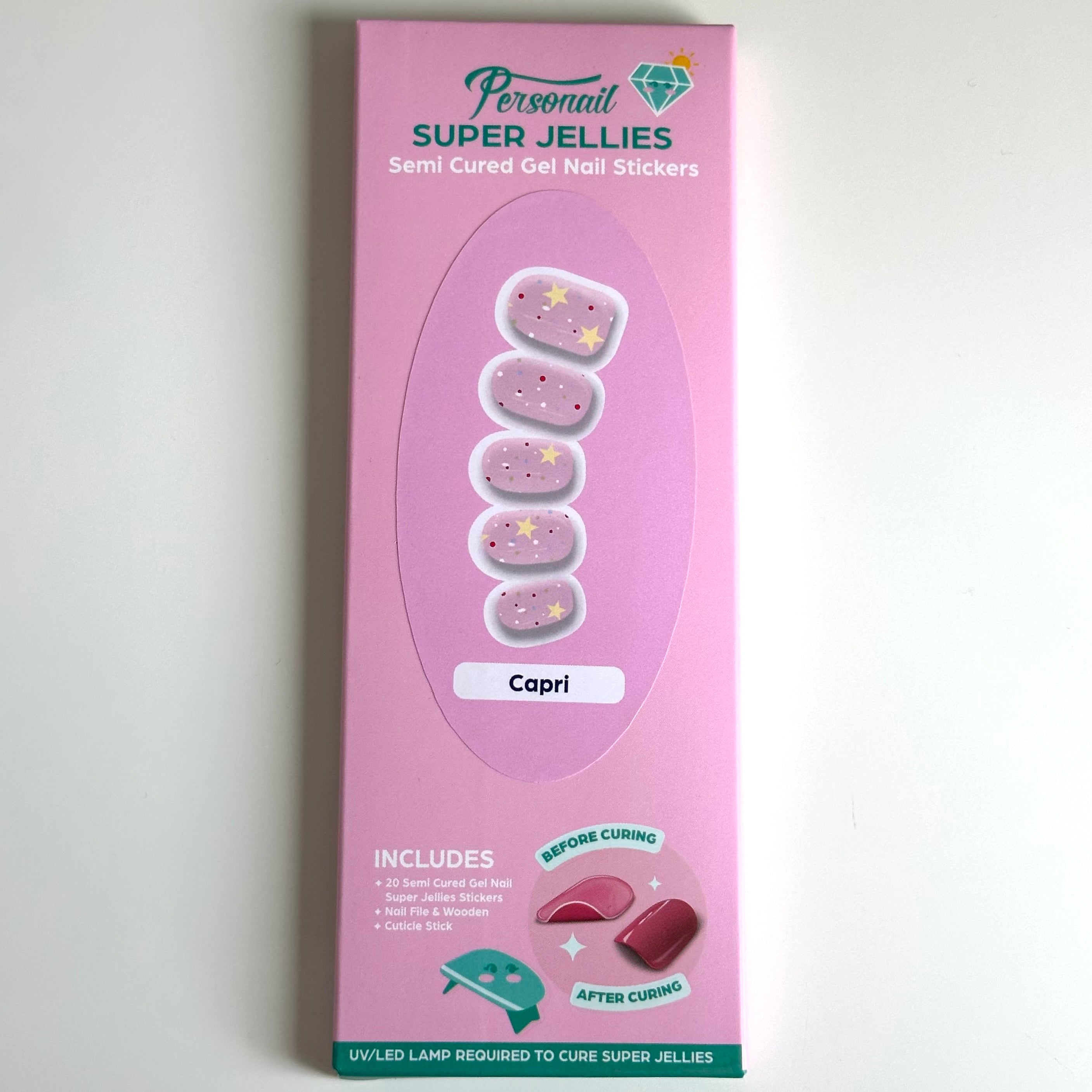 Capri | Super Jellies DIY Hard Semi Cured Gel Nail Wraps