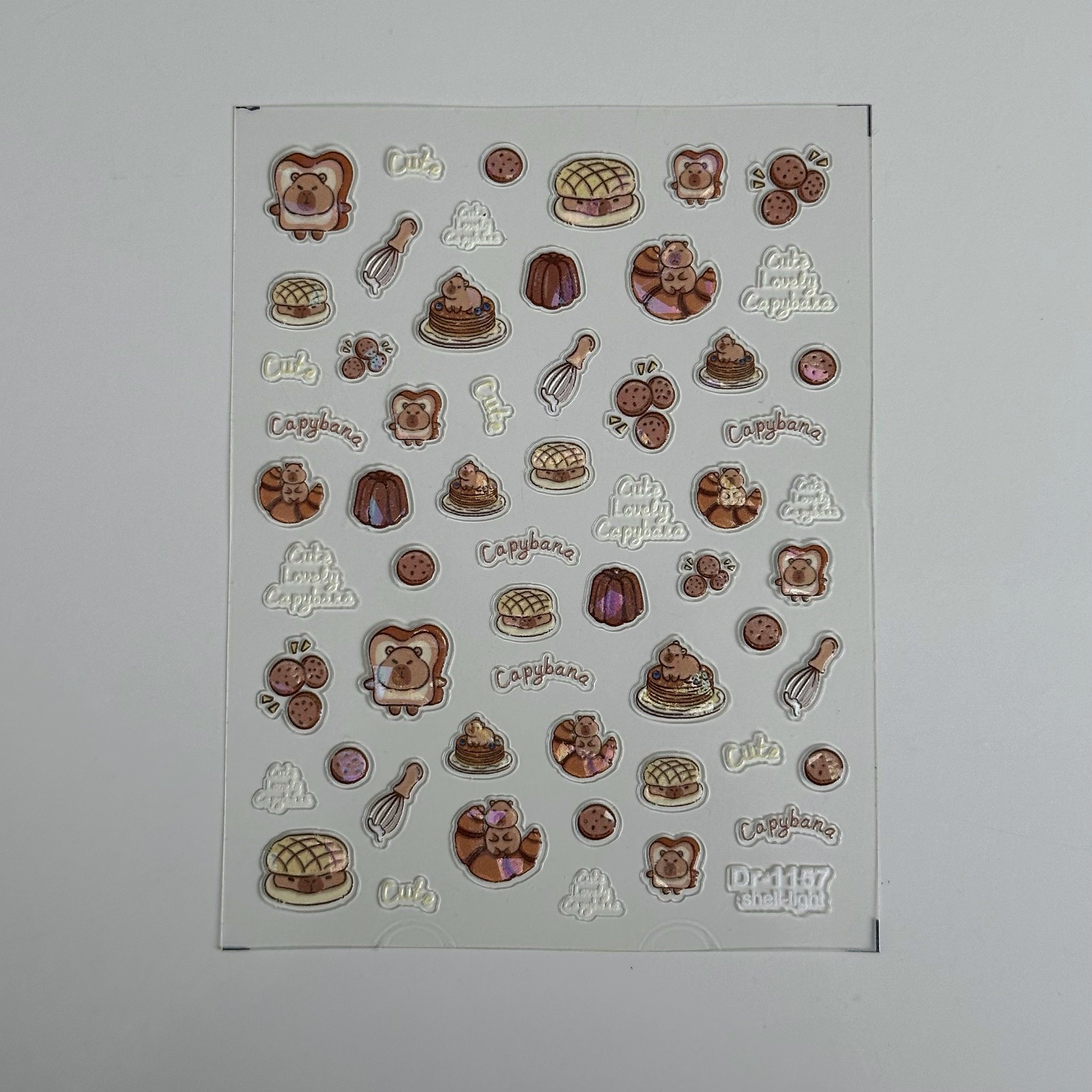 Capybara PLAY Nail Art Sticker