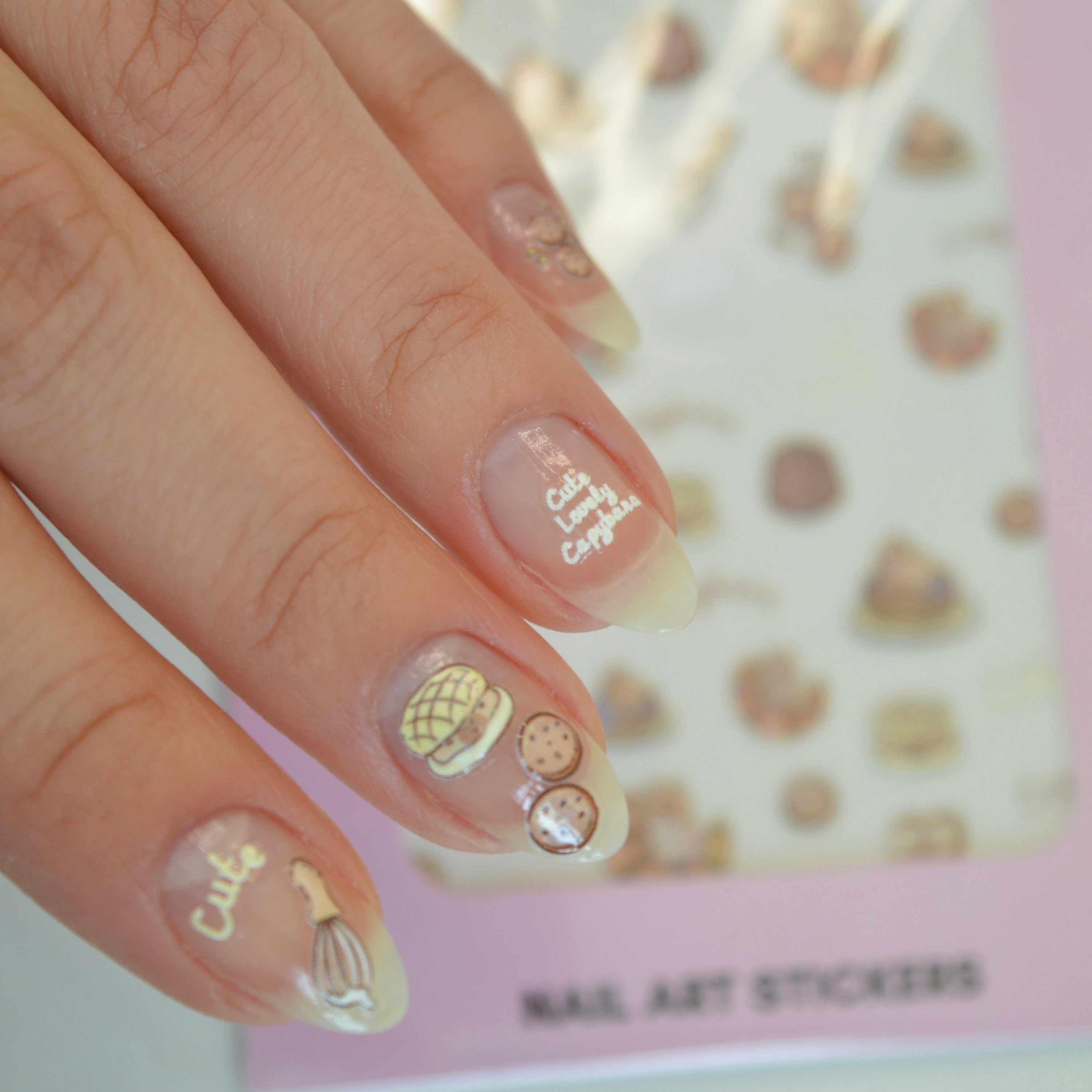 Capybara PLAY Nail Art Sticker