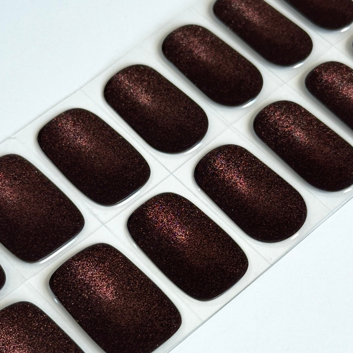 Cat Eye Brown | Super Jellies DIY Hard Semi Cured Gel Nail Wraps