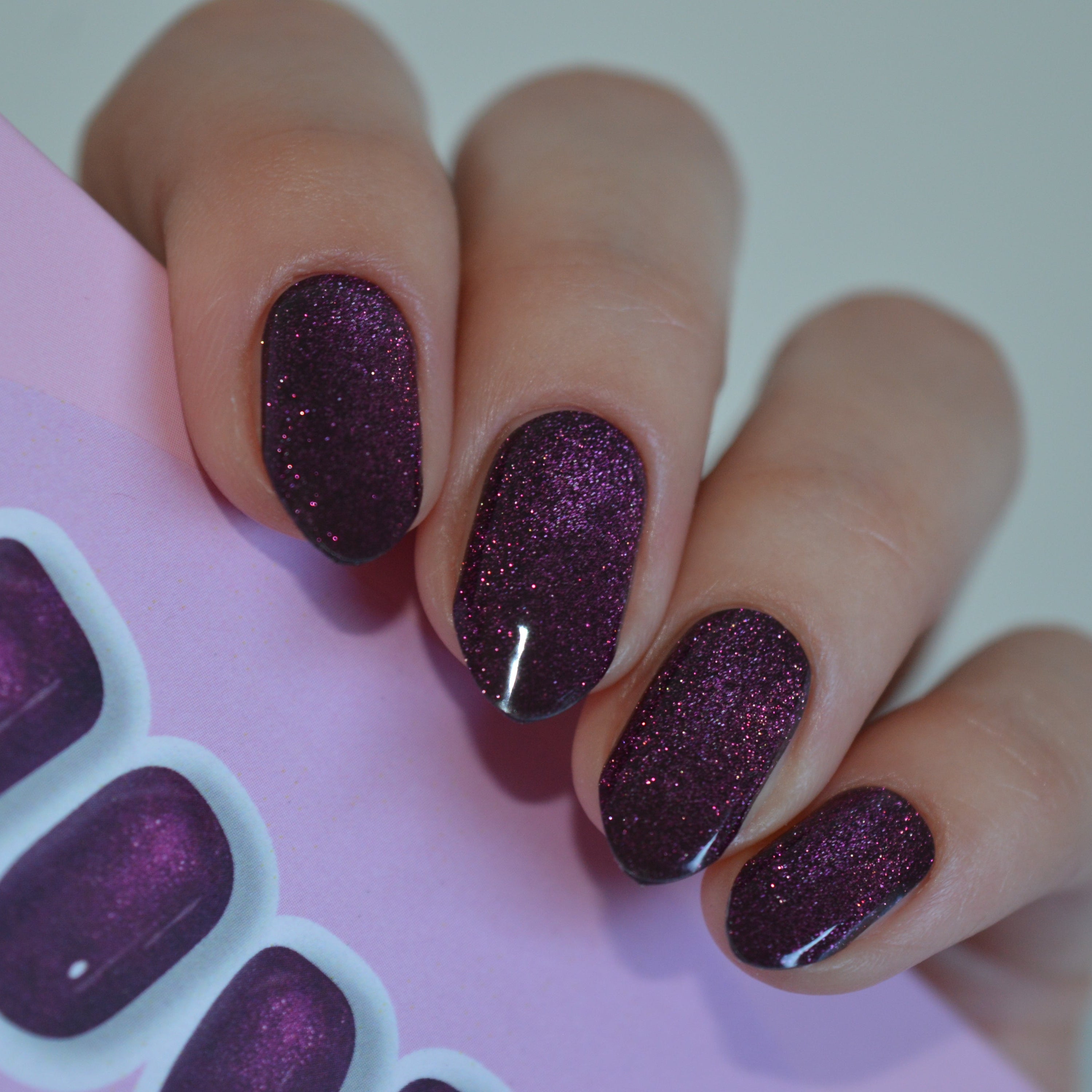 Cat Eye Maroon | Super Jellies DIY Hard Semi Cured Gel Nail Wraps