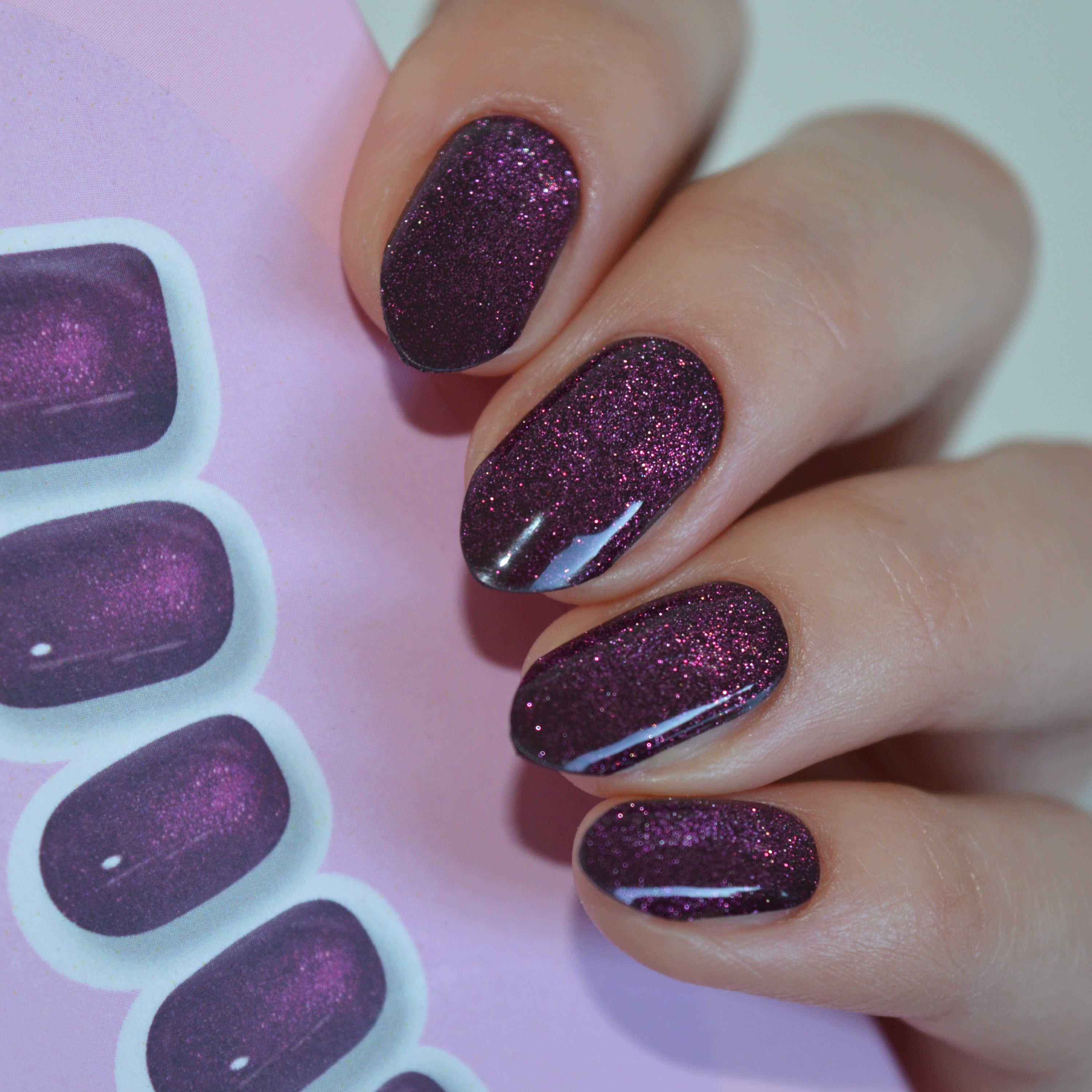 Cat Eye Maroon | Super Jellies DIY Hard Semi Cured Gel Nail Wraps