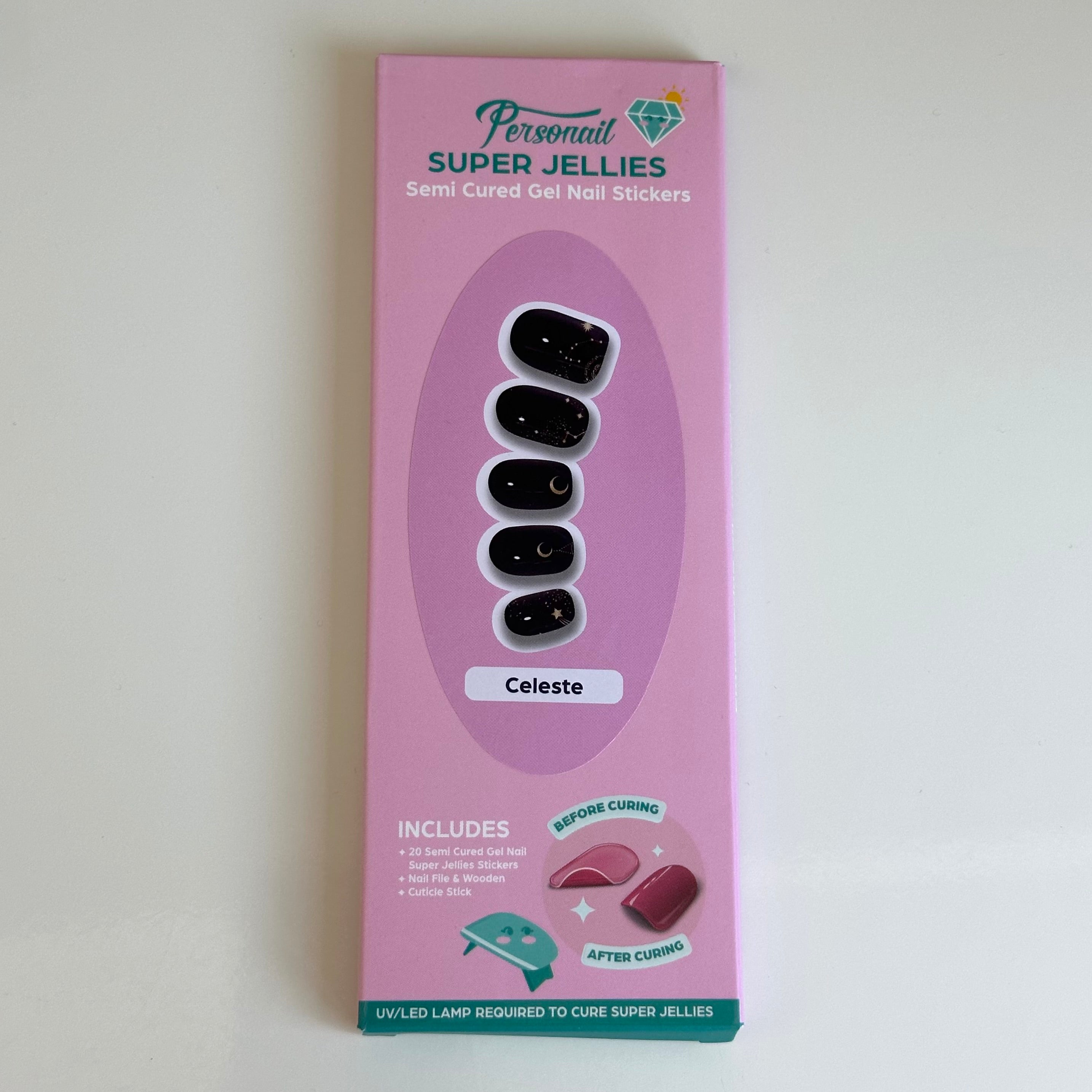 Celeste | Super Jellies DIY Hard Semi Cured Gel Nail Wraps