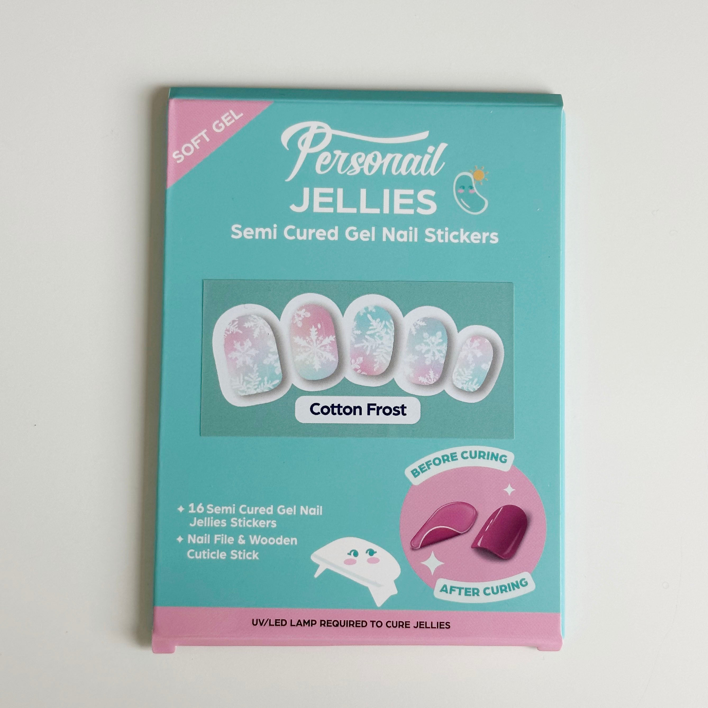 Cotton Frost | Jellies DIY Soft Semi Cured Gel Nail Wraps