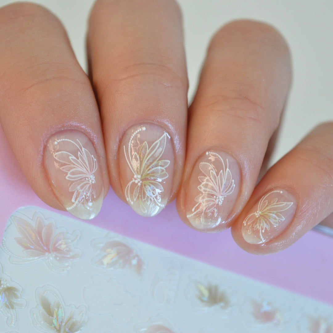 Enchanted Flutter Nail Art Sticker