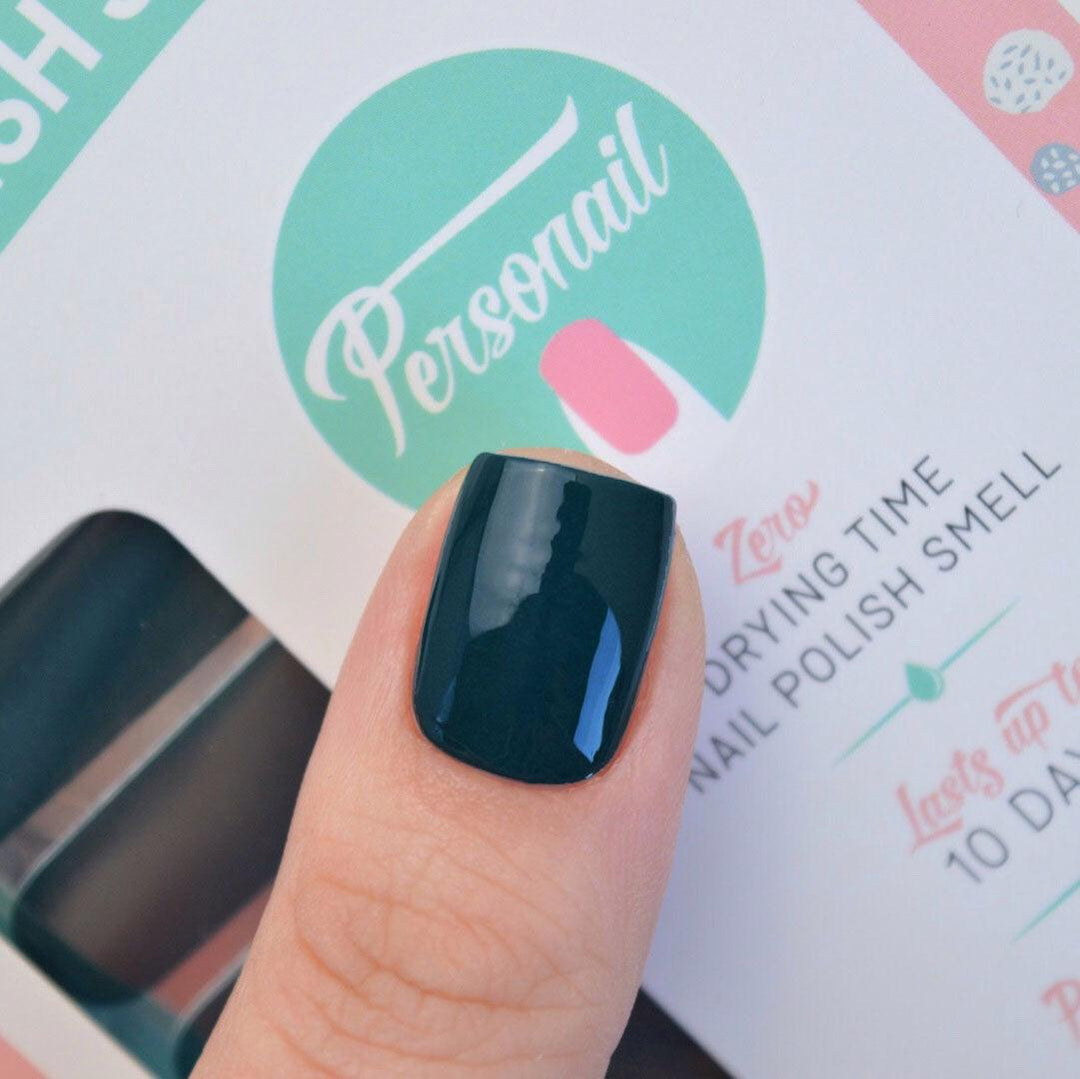 Evergreen | Dark Green Colour Nail Polish Wrap