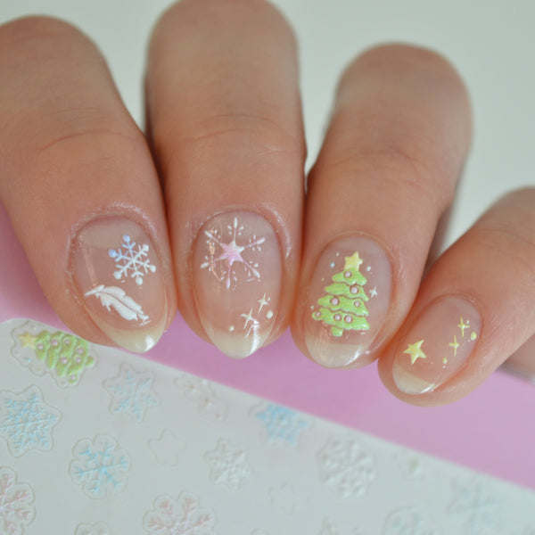 Frosty Tree PLAY Nail Art Sticker