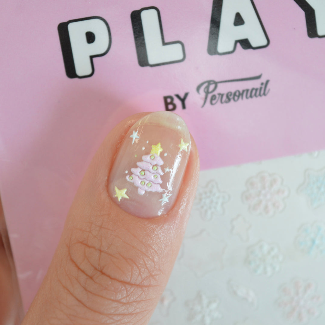 Frosty Tree PLAY Nail Art Sticker