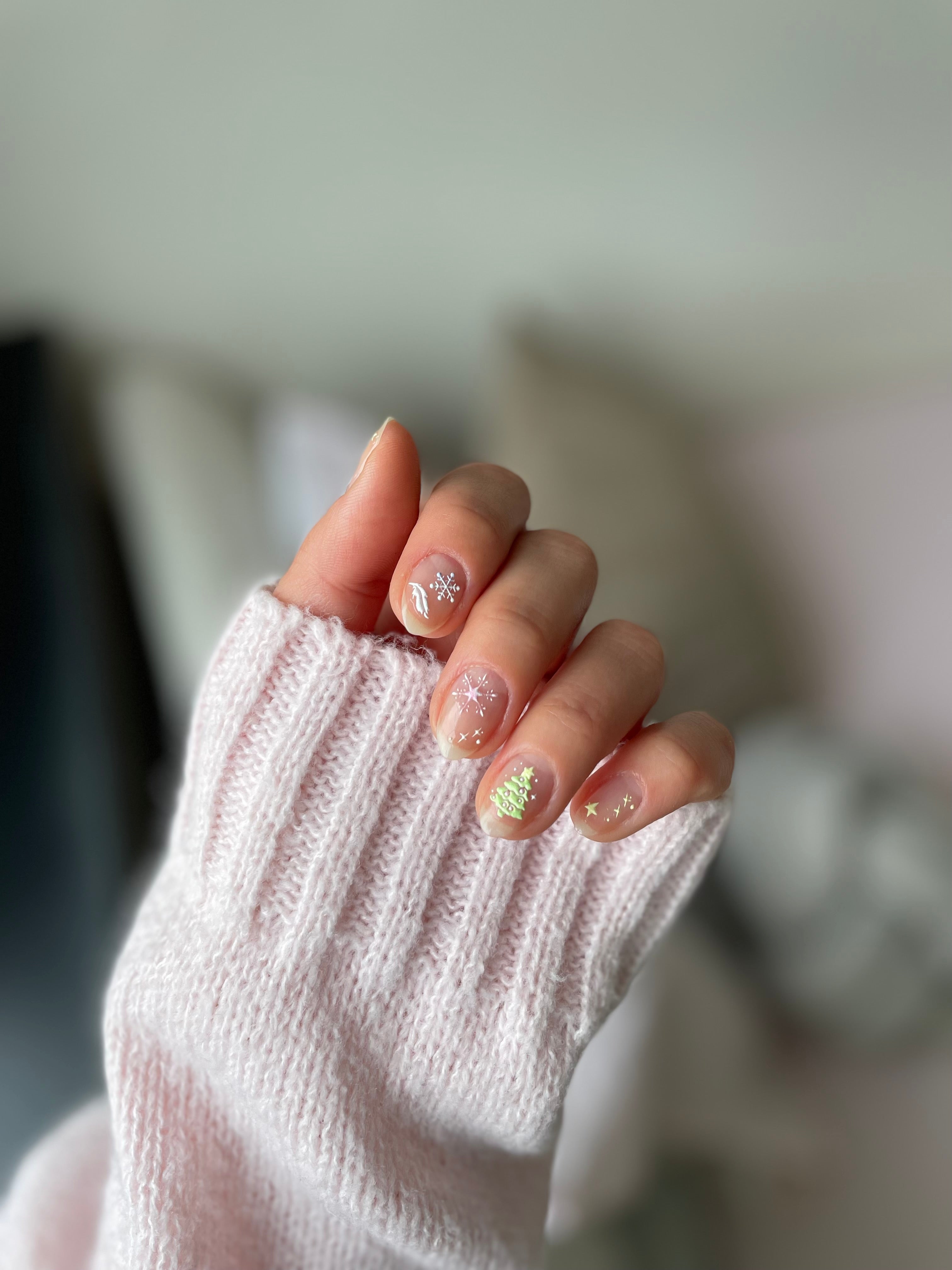 Frosty Tree PLAY Nail Art Sticker