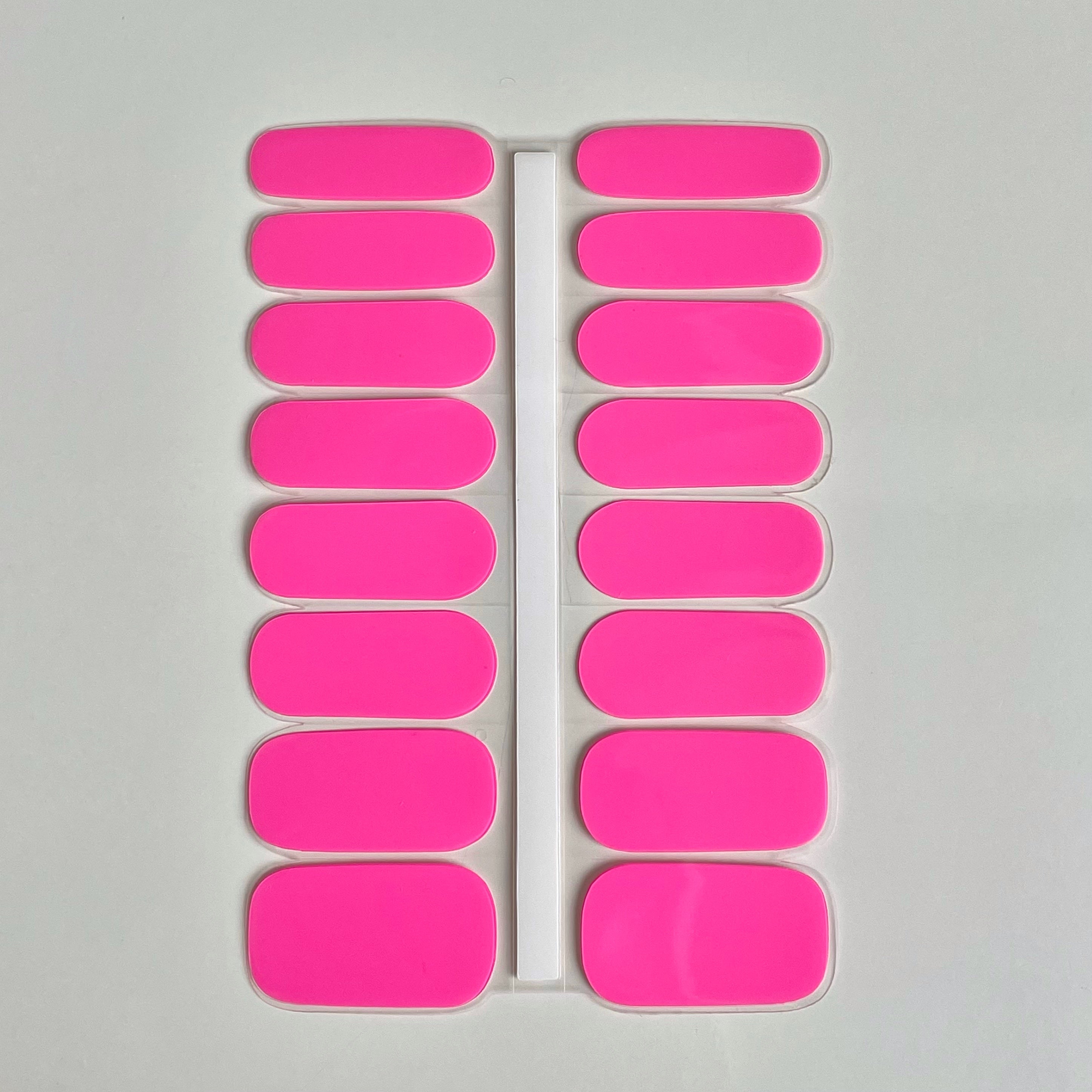 Gina Bright Pink DIY Semi Cured Gel Nail Wraps