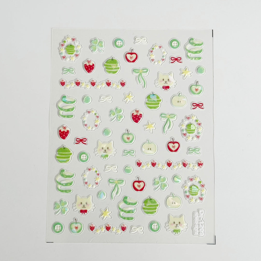 Green Apple PLAY Nail Art Sticker